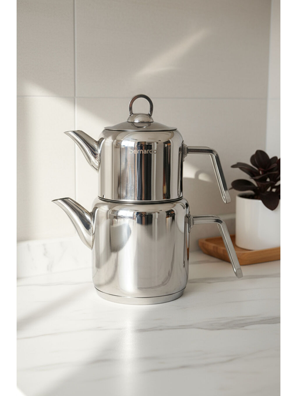 Gri Vellora Çelik Çaydanlık Takımı Mini-2