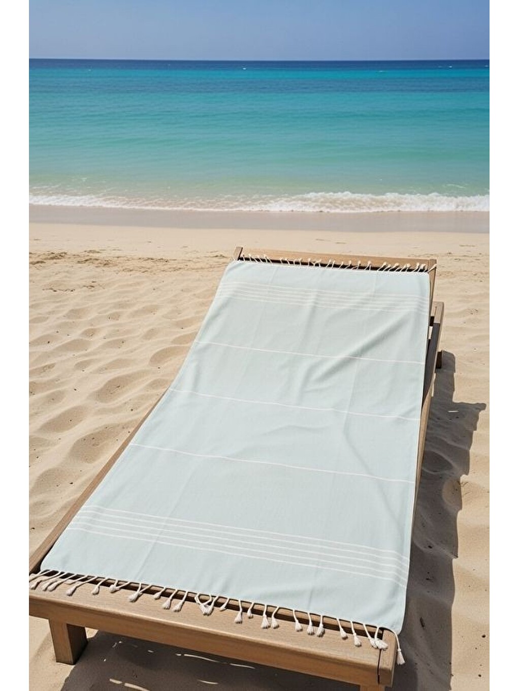 Yeşil Mika %100 Pamuk Peştemal Havlu 100x180 Cm | Plaj Havlusu, Hamam Peştemali, Hızlı Kuruyan Hafif Banyo-1