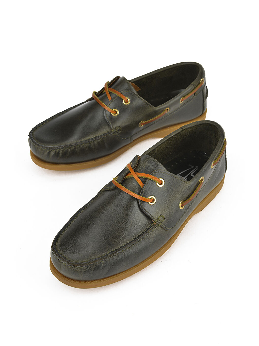 Erkek Hakiki Deri Ayakkabı 1511007ZD1001 Haki-4