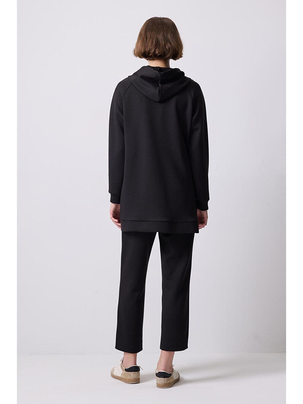 Siyah Kapitoneli Ceket Pantolon Örme Takım-3