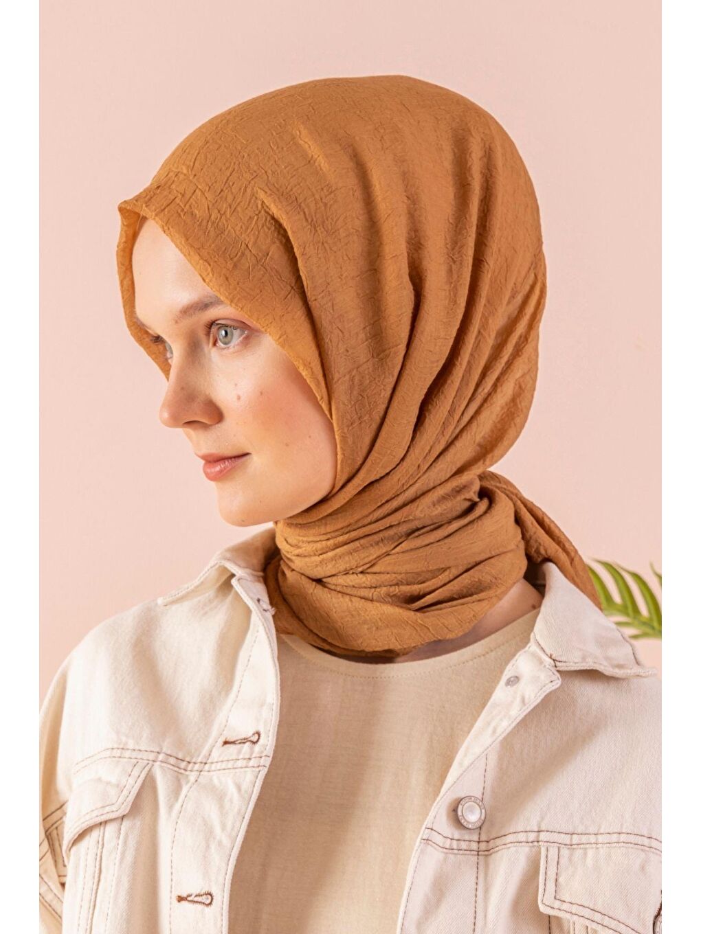 Turuncu Kadın Konfor Şal 195/85 Cm