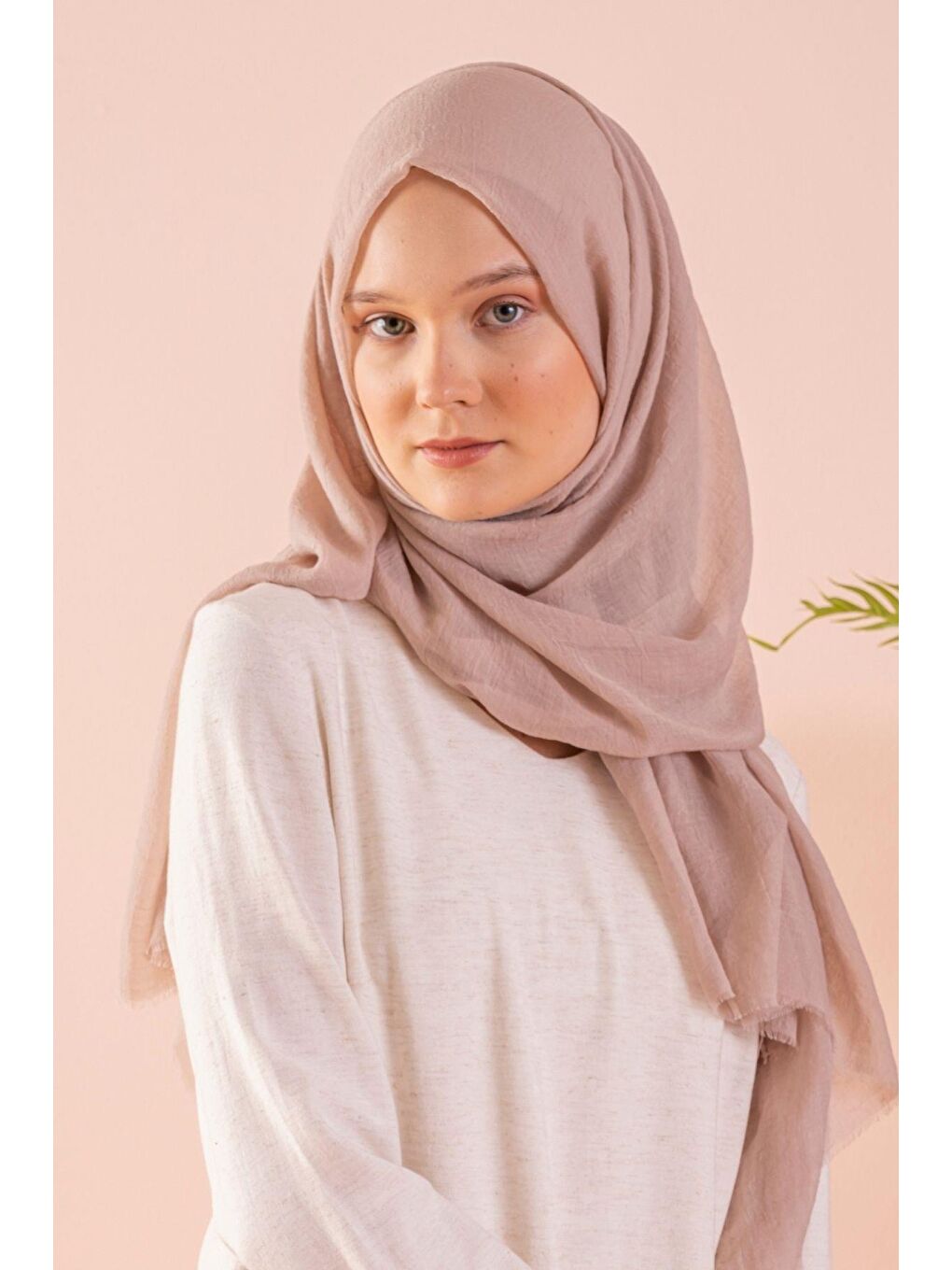 Bej Kadın Konfor Şal 195/85 Cm-3