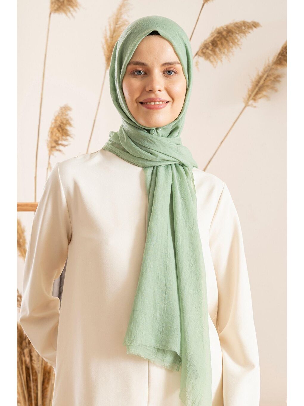 Yeşil Kadın Konfor Şal 195/85 Cm