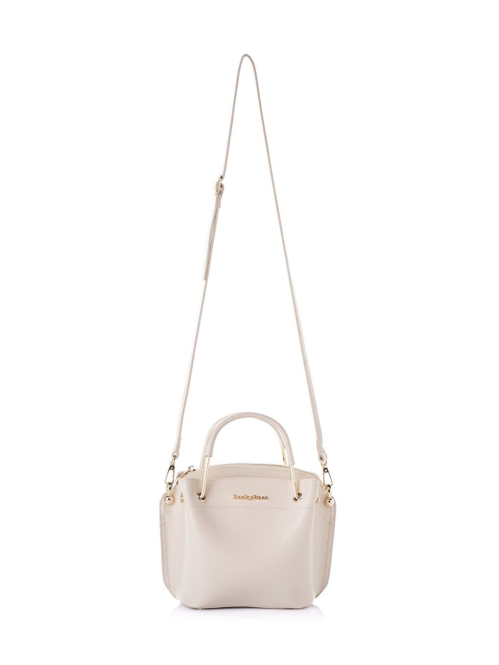 Ekru Luma Kadın El ve Omuz Çantası-3