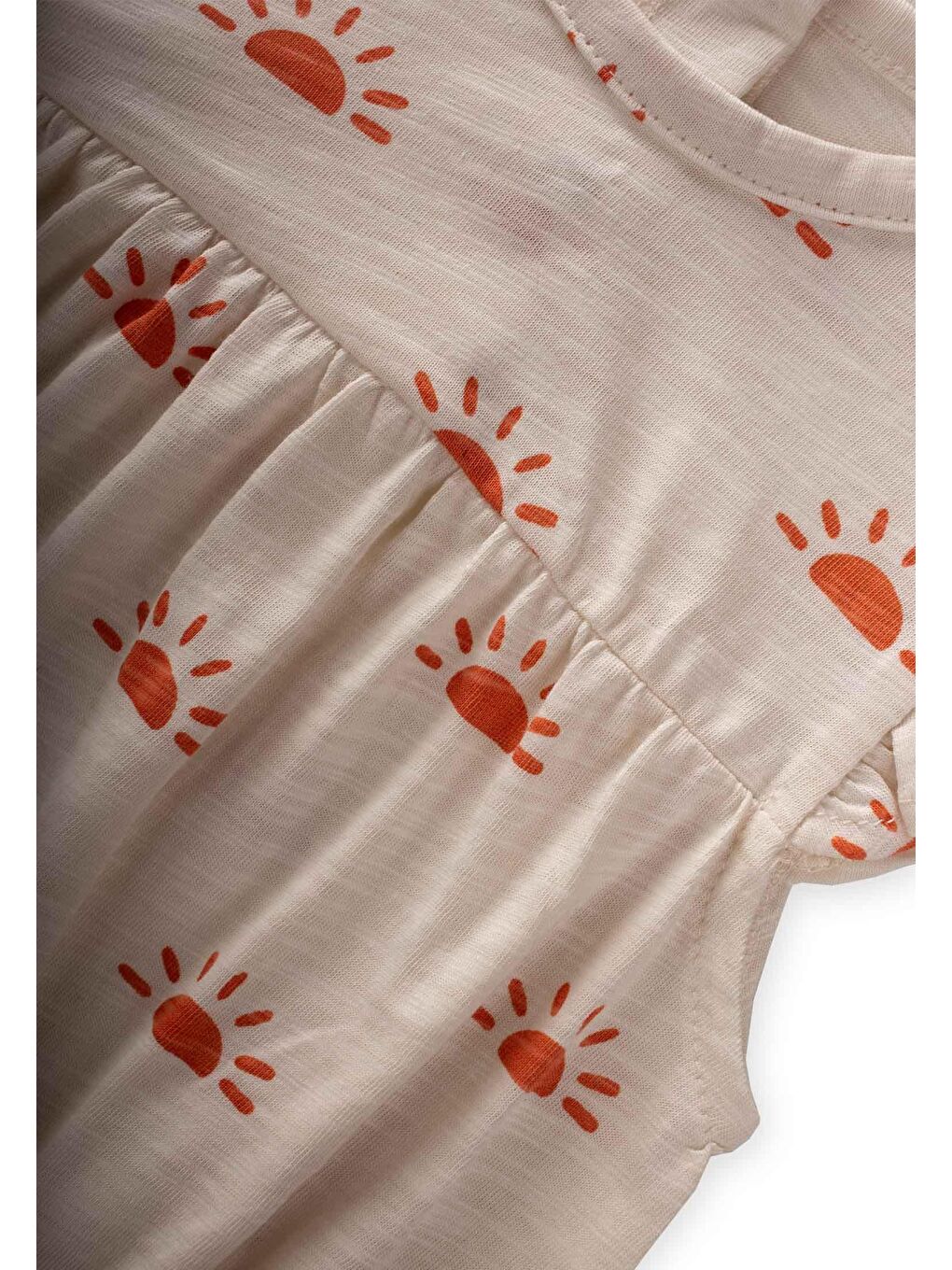 Desenli Zıbın 0-3 Yaş Ekru Güneş Desen-2