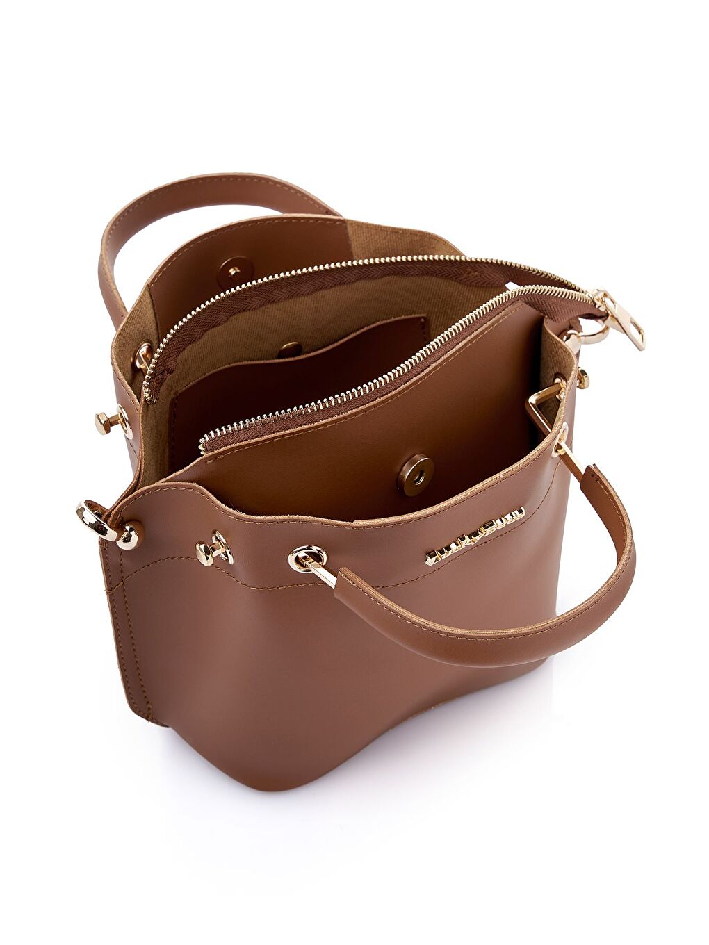 Kahverengi Luma Kadın El ve Omuz Çantası-4