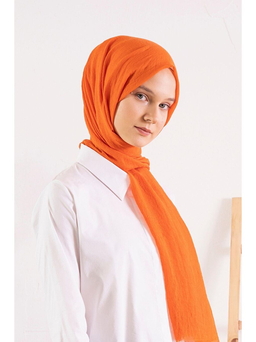 Turuncu Kadın Konfor Şal 195/85 Cm