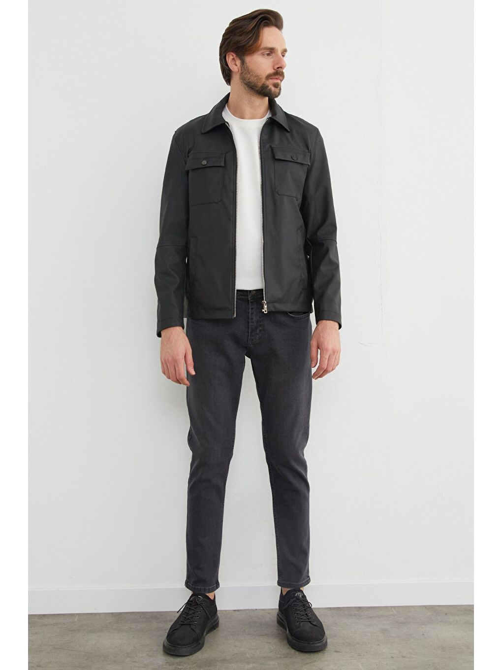 Gri Slim Fit Normal Bel Jean-2