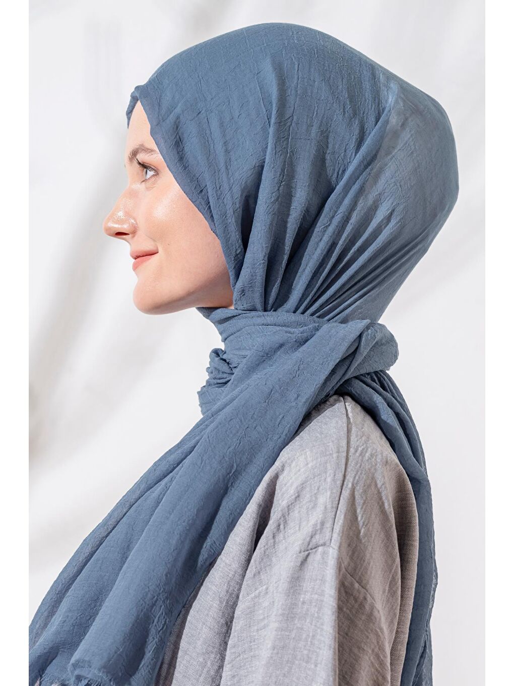 Gri Kadın Konfor Şal 195/85 Cm-1