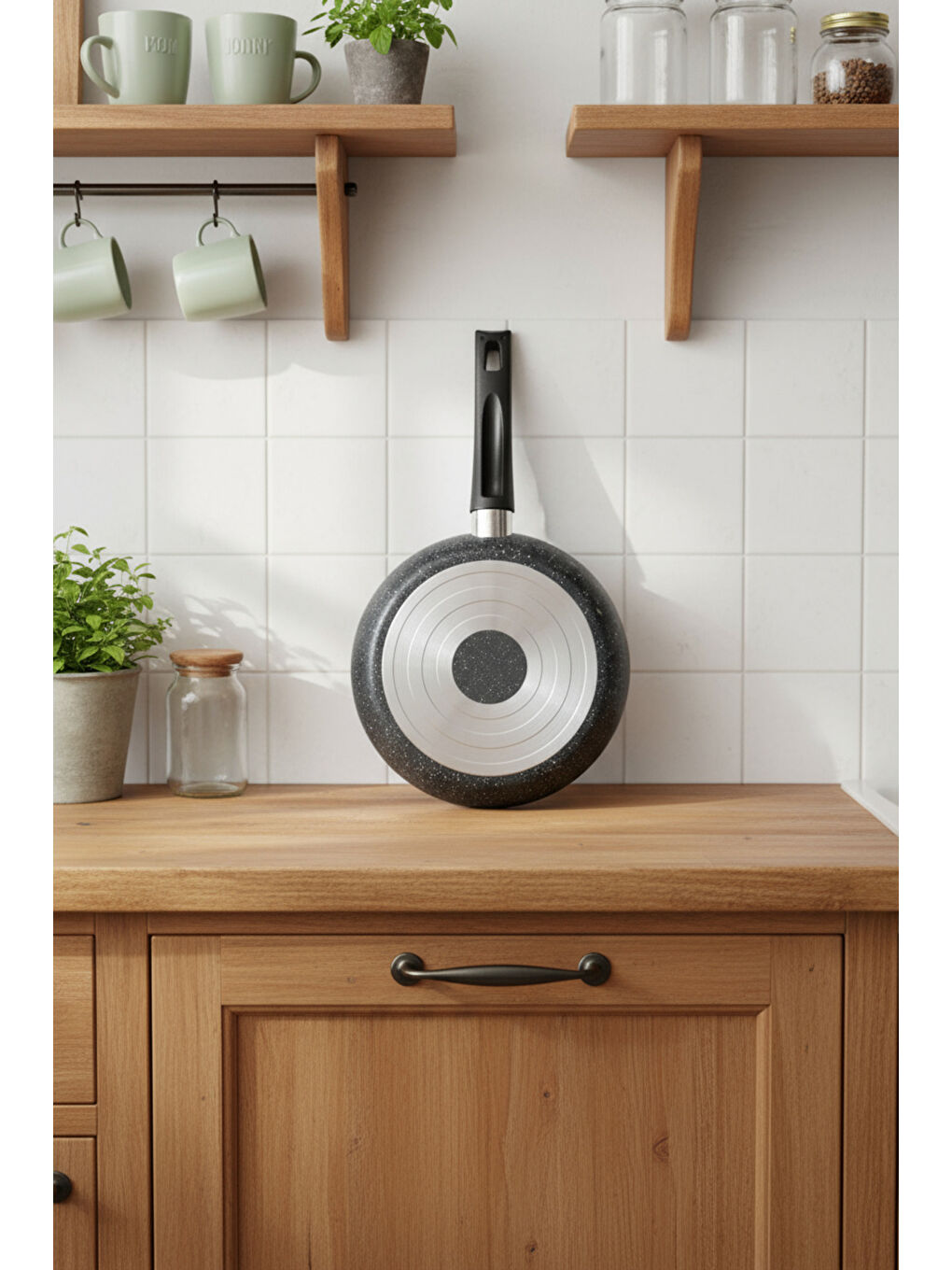 Athelas 3 Parça Tava ve Sahan Seti Siyah-6