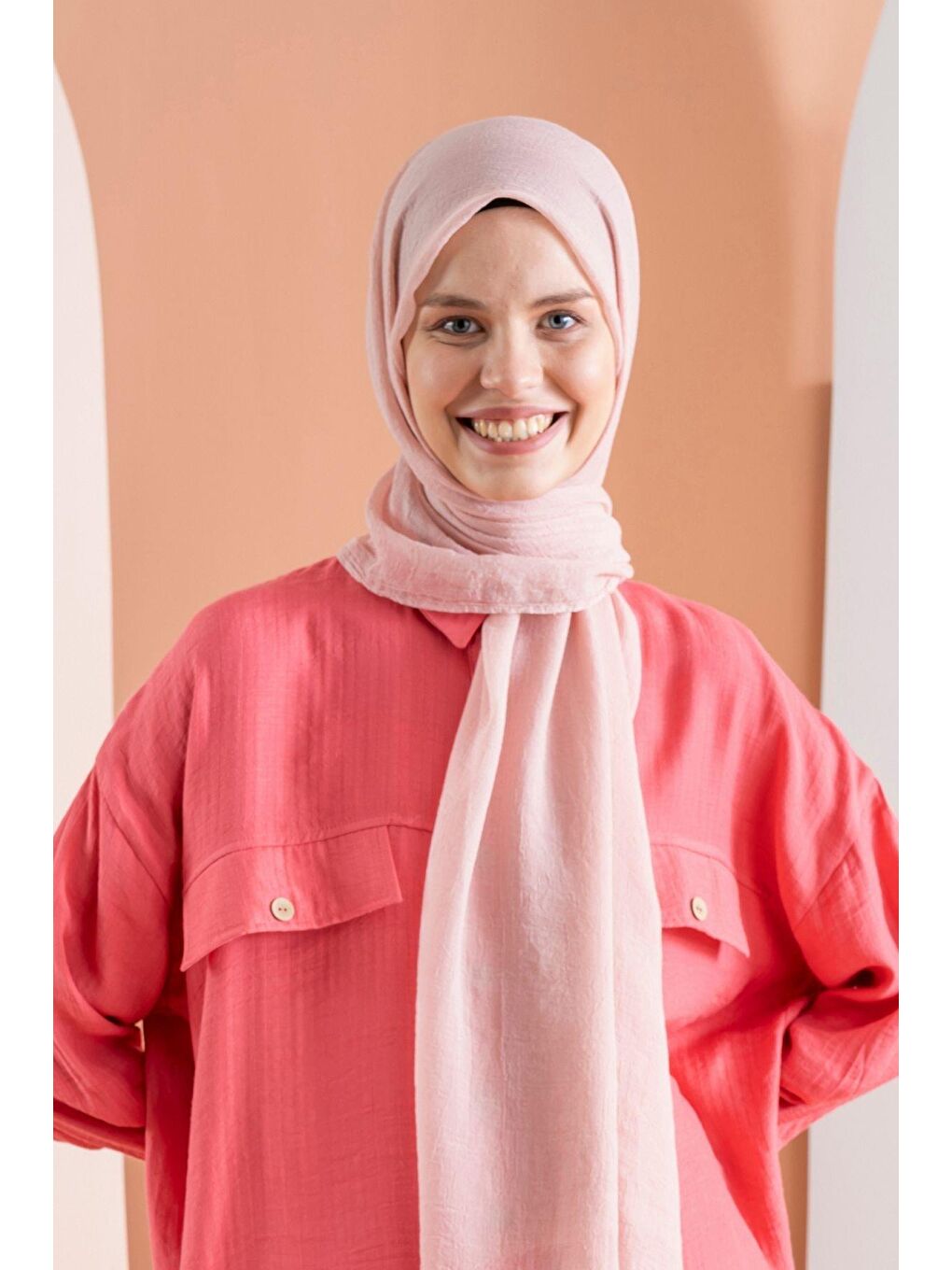 Pembe Kadın Konfor Şal 195/85 Cm-1