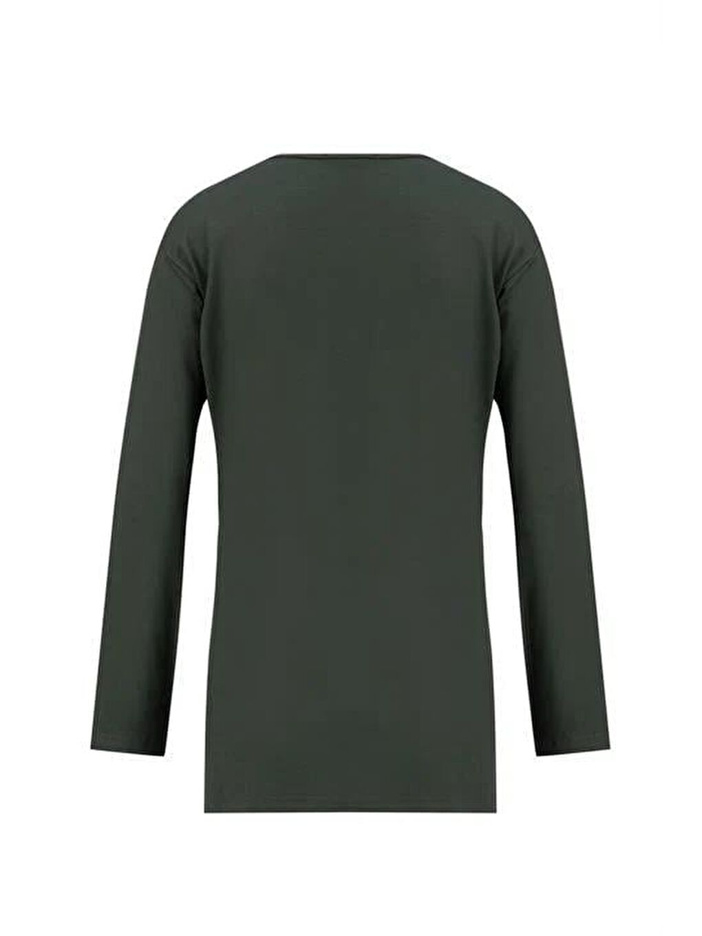 Taş Detaylı Penye Bluz 24Yd9015 Haki-1