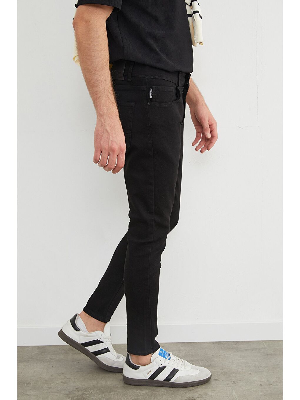 Siyah Slim Fit Normal Bel Jean-3
