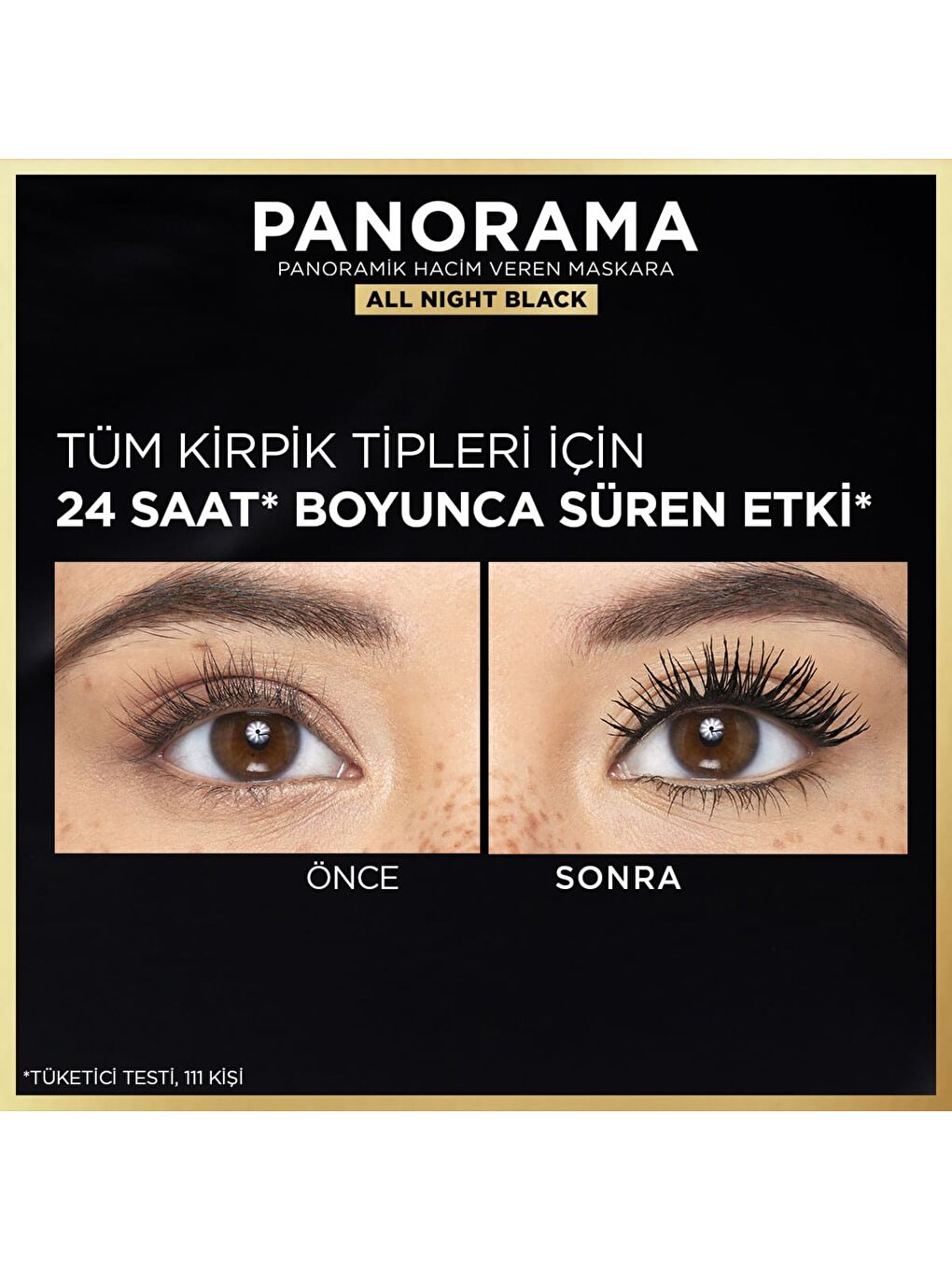 Panorama Hacim Veren Maskara All Night Black - Siyah-4