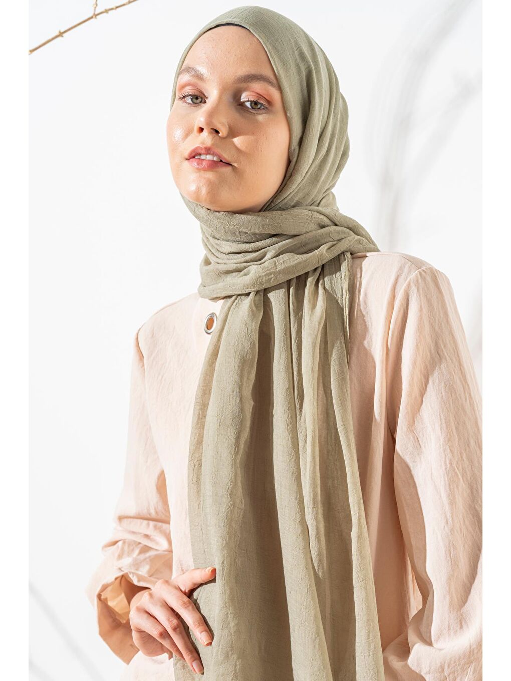 Yeşil Kadın Konfor Şal 195/85 Cm-1