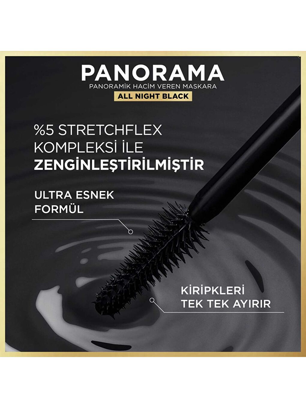 Panorama Hacim Veren Maskara All Night Black - Siyah-5