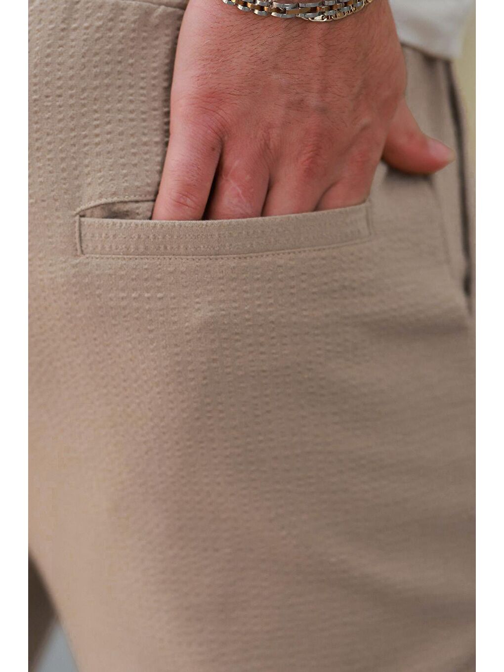 Bej Regular Fit Erkek Pantolon E6572-3