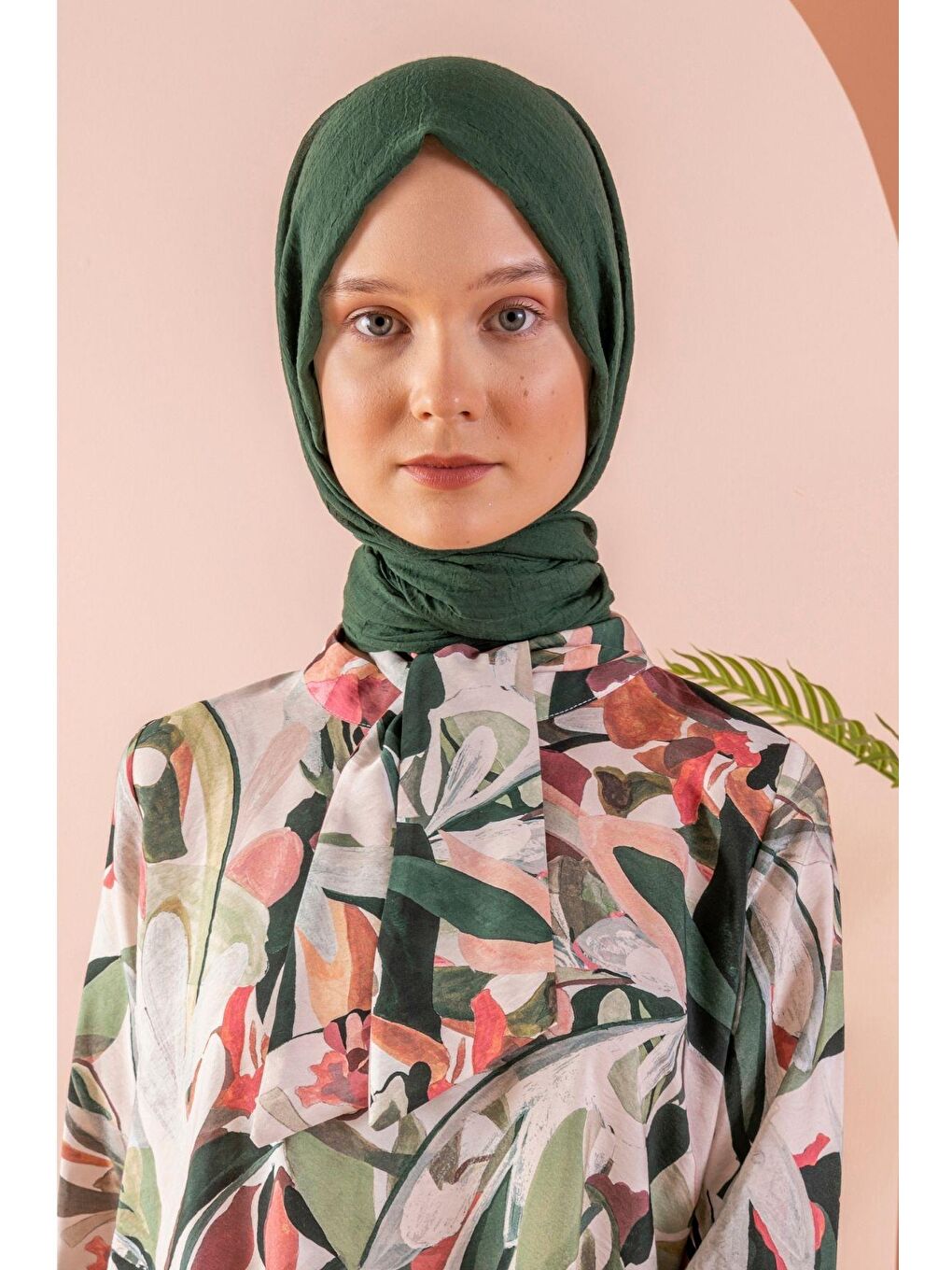 Yeşil Kadın Konfor Şal 195/85 Cm-3