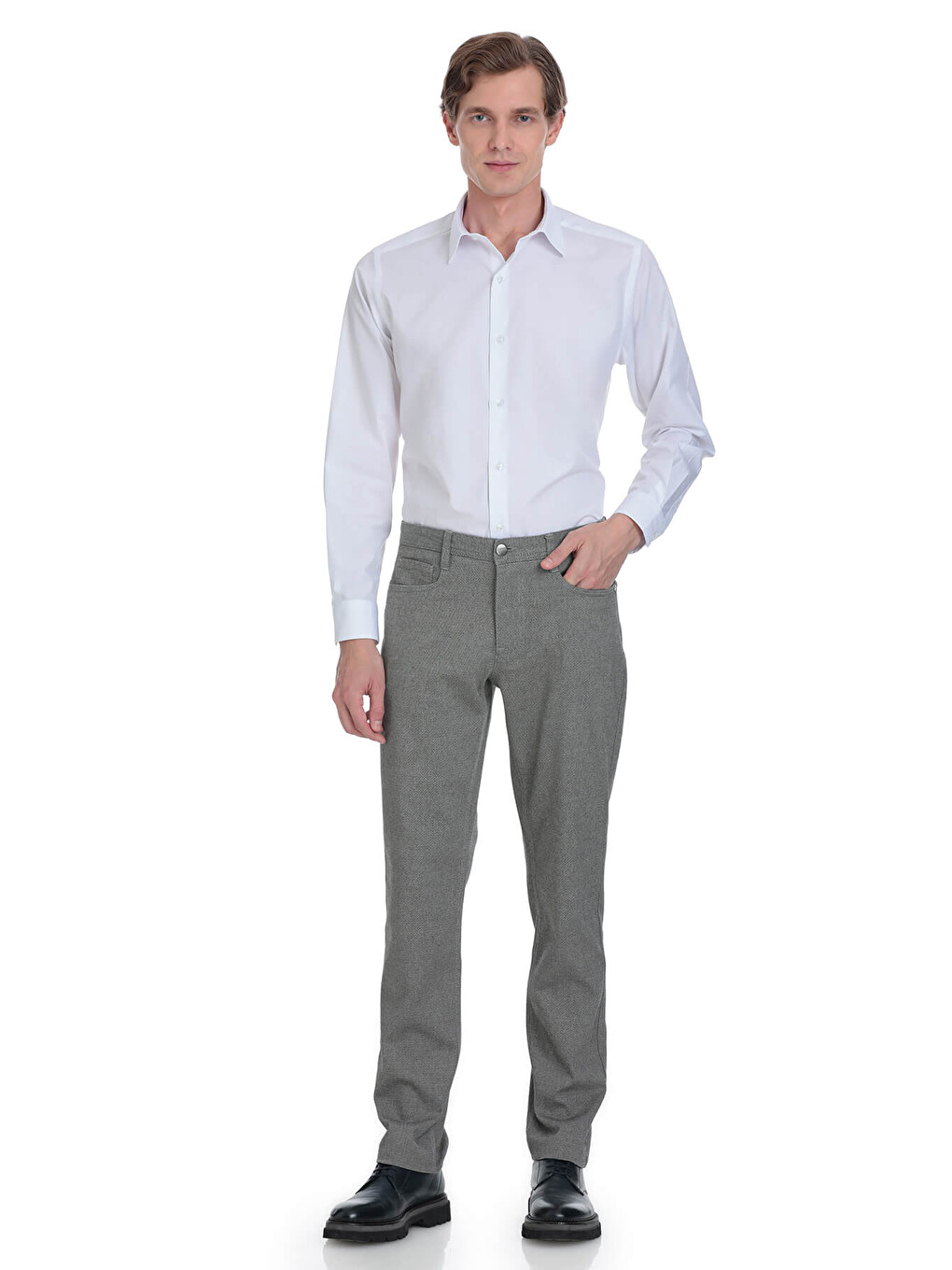 Bej Regular Fit 5 Cep Pamuklu Pantolon-1