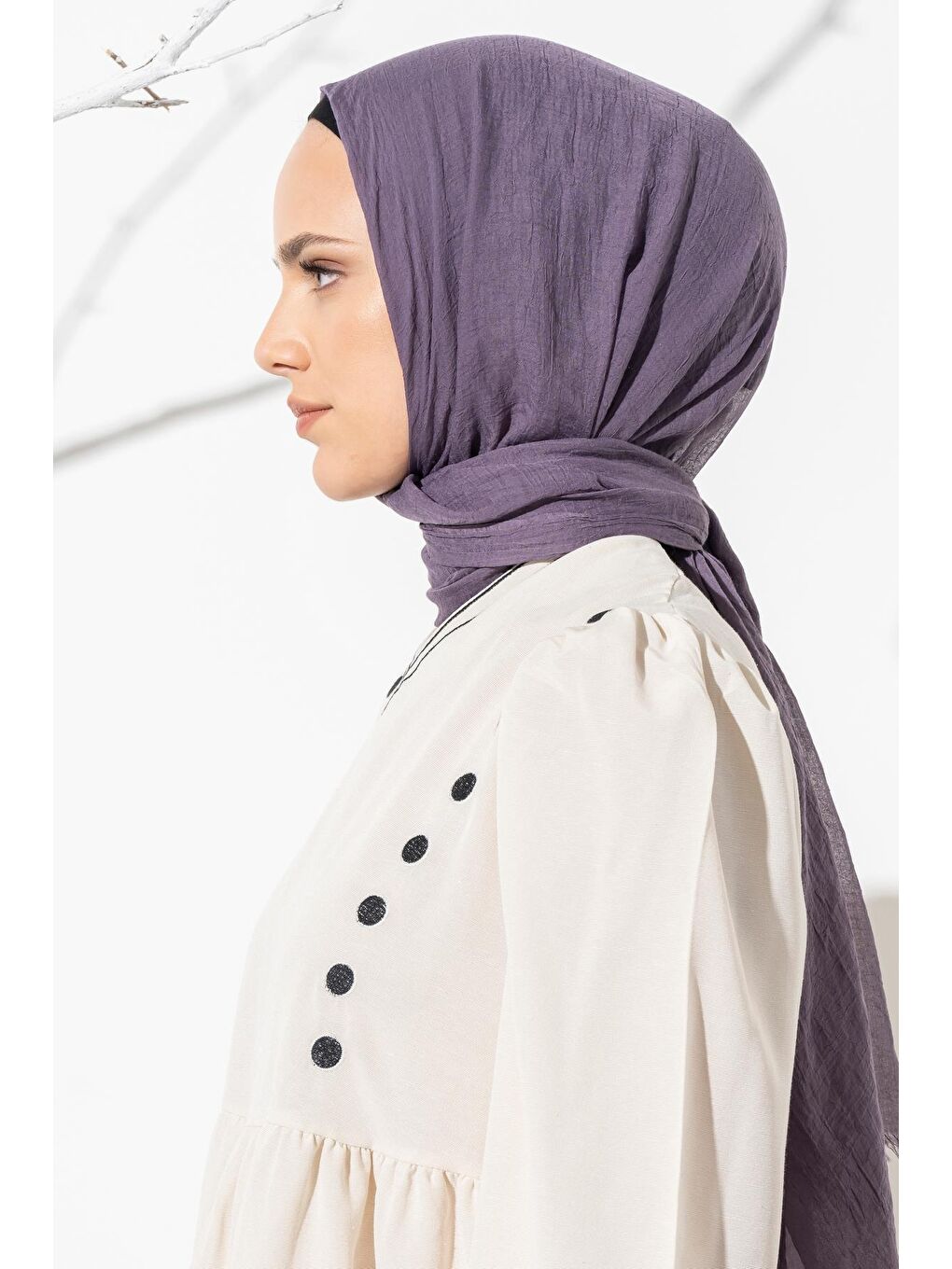 Mor Kadın Konfor Şal 195/85 Cm-4