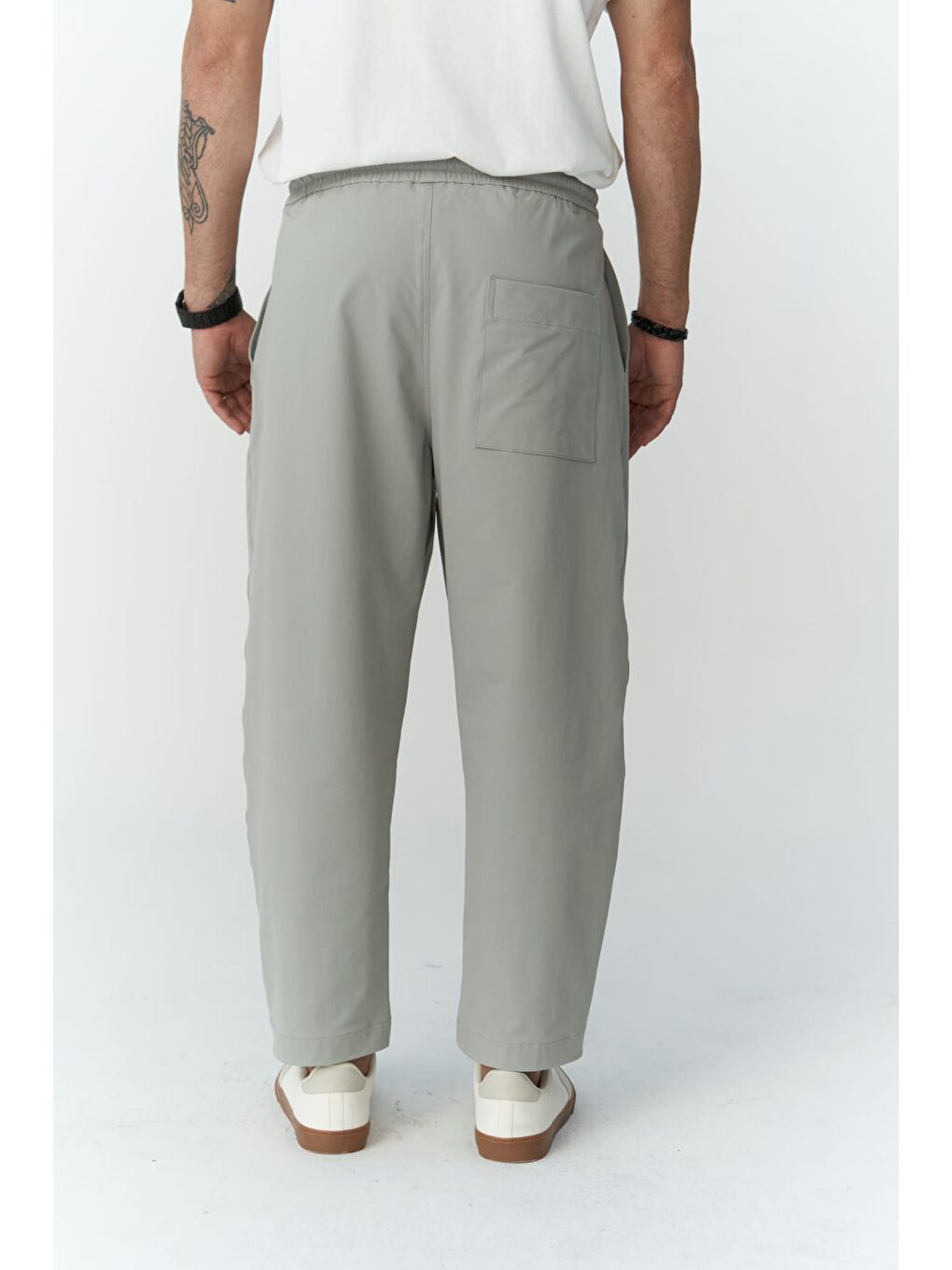 Kenway Bağcık Detaylı Gri  Erkek Pantolon-4