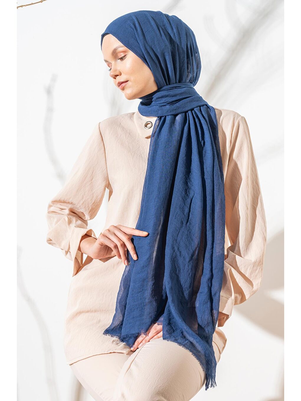 İndigo Kadın Konfor Şal 195/85 Cm-1