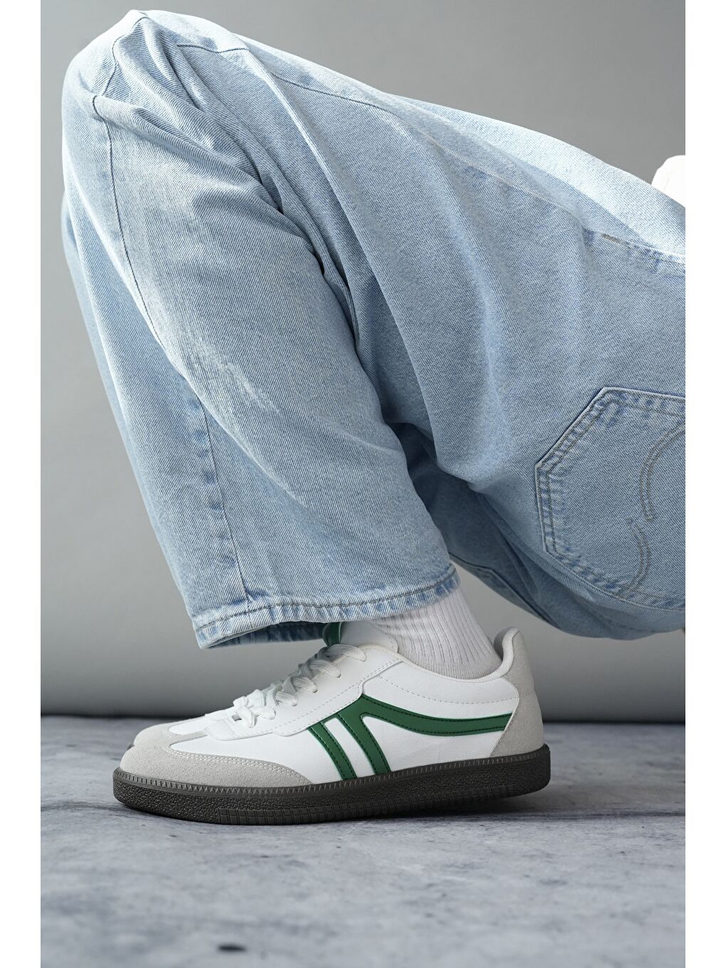 Yeşil GARCİA Unisex Ortopedik Günlük Bağcıklı Yürüyüş Koşu Sneaker Spor Ayakkabı