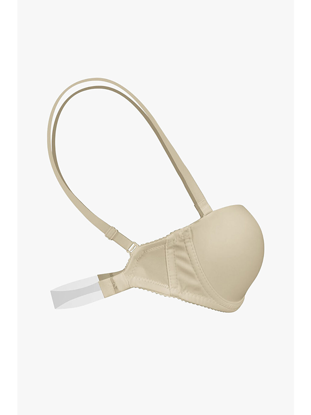 Bej Ten Rengi Sırtı Şeffaf Sütyen-1