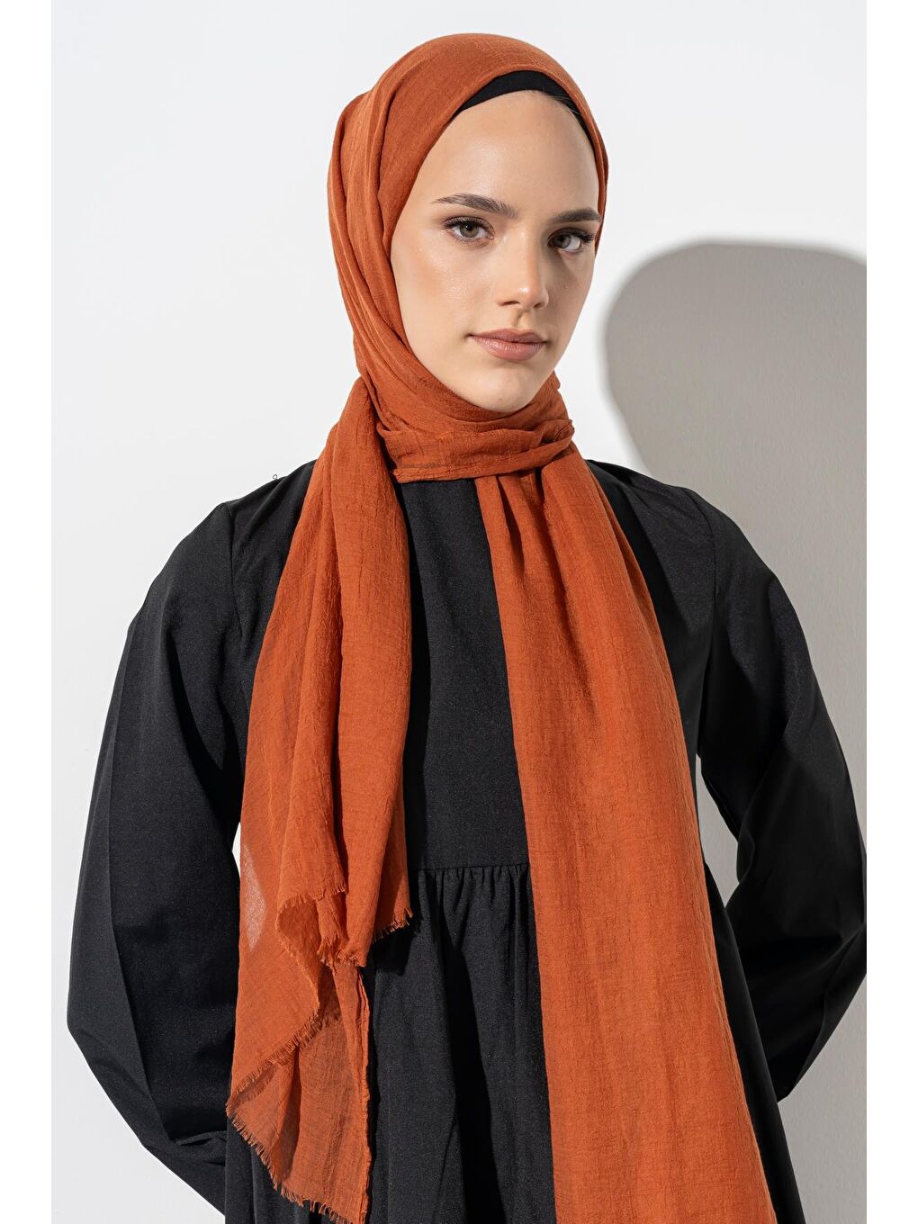 Kahverengi Kadın Konfor Şal 195/85 Cm