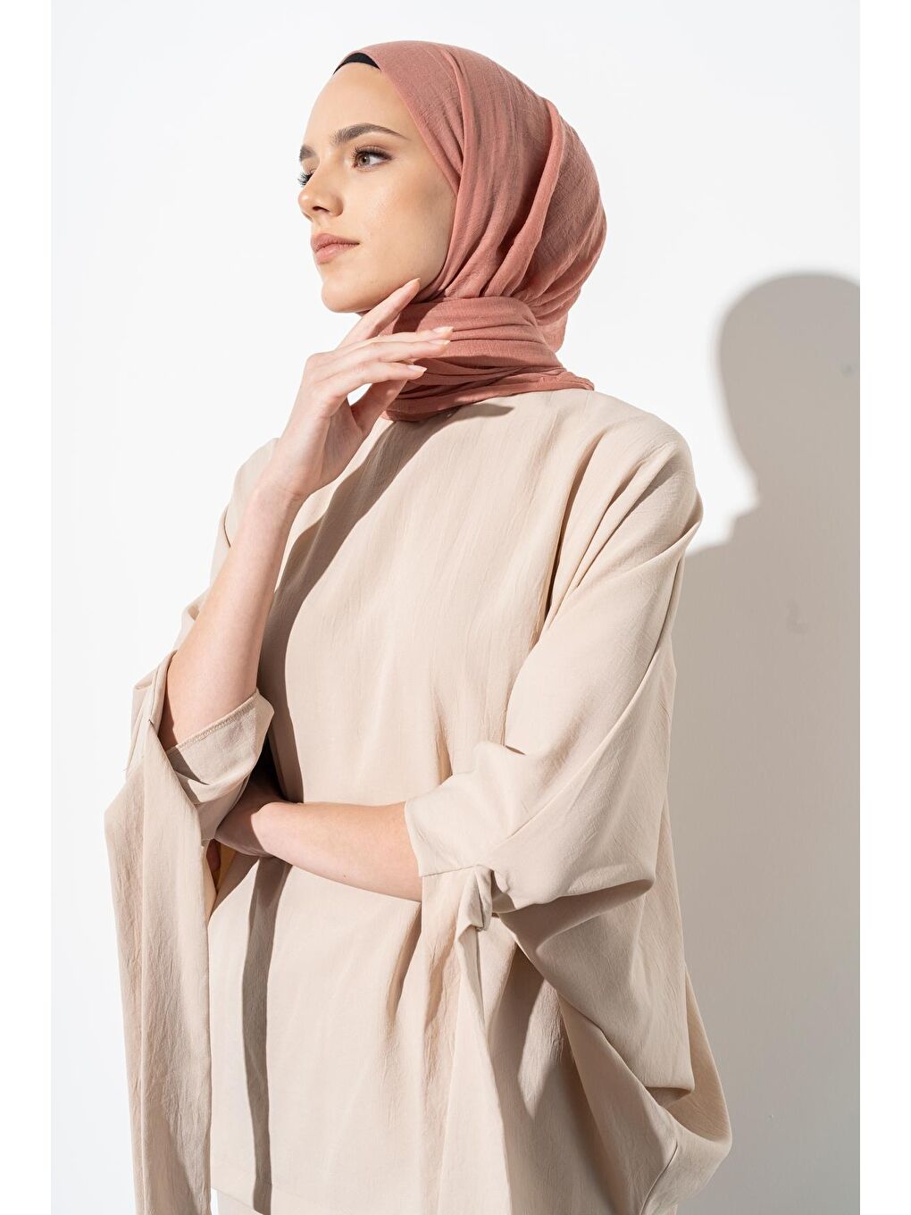 Pembe Kadın Konfor Şal 195/85 Cm-3