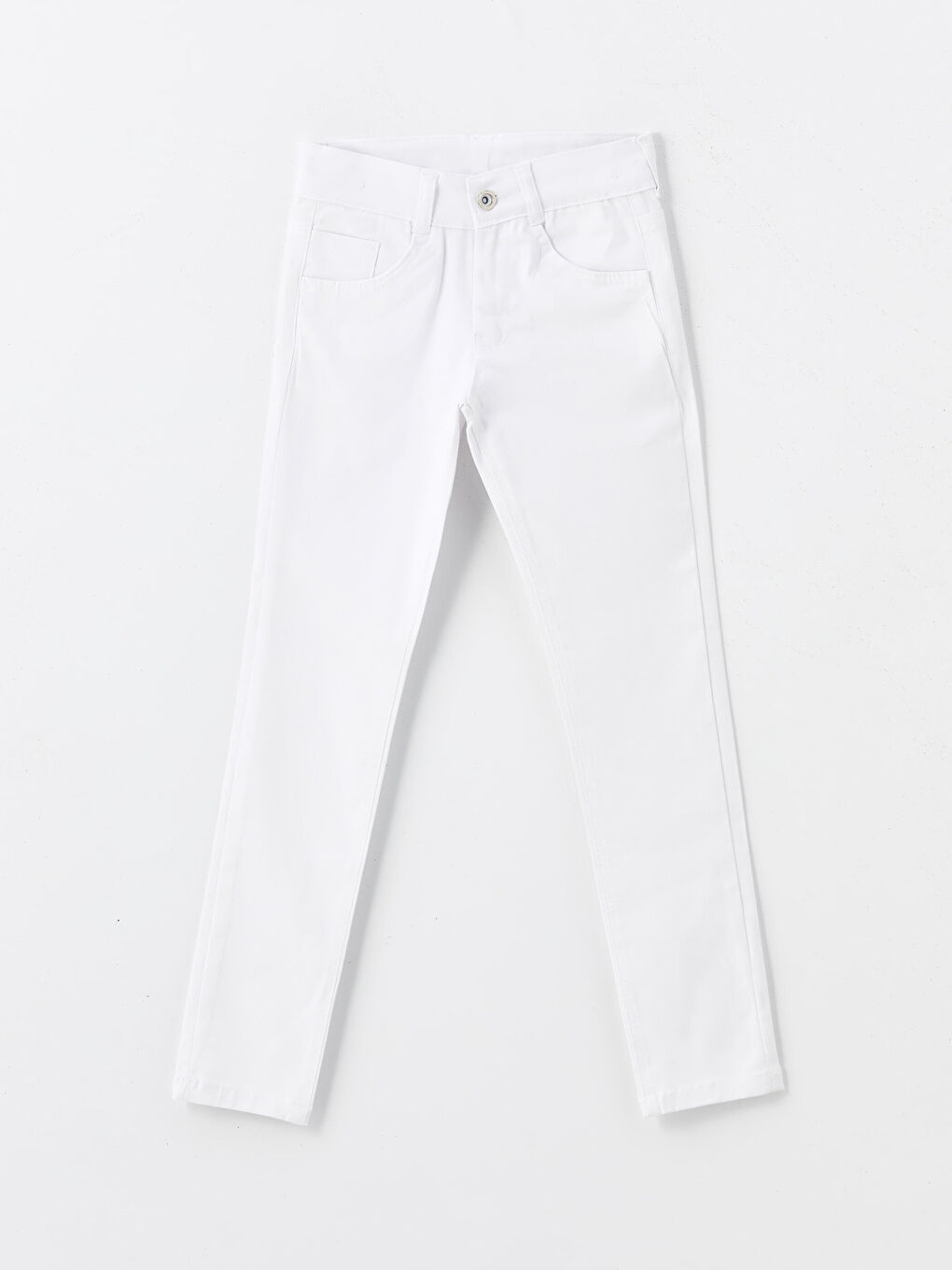 Beyaz Ayar Lastikli  Okul Pantolonu