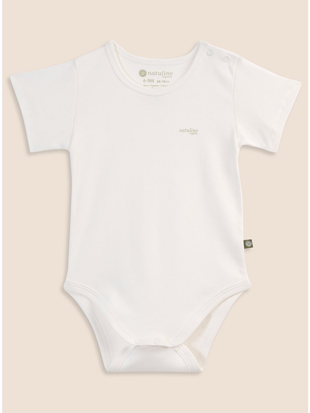 Beyaz Bebek Body Organik Pamuk Kısa Kol Basic Nature Zıbın 4'lü paket-1