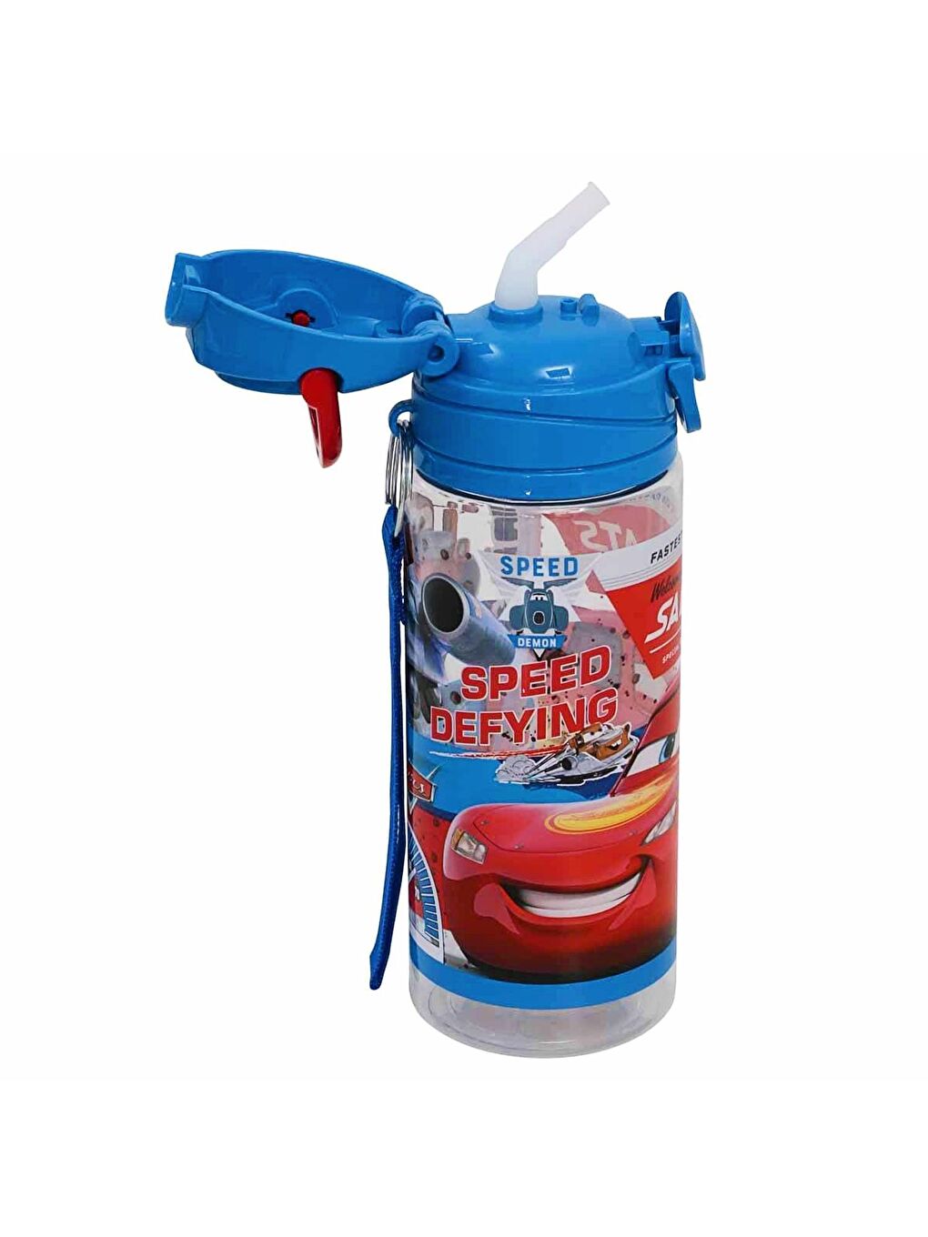 Cars Lisanslı Pipetli Plastik Matara 500 ml Mavi (OTTO-42520) - 1