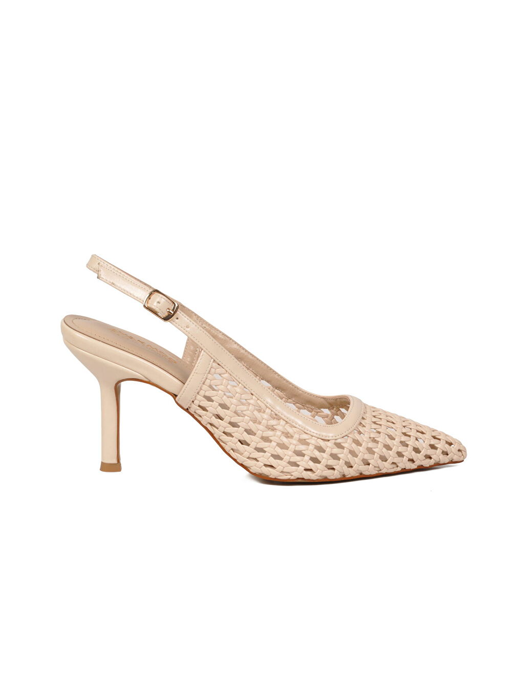 Bej Kadın İnce Topuklu Abiye Ayakkabı 658248 Z-1