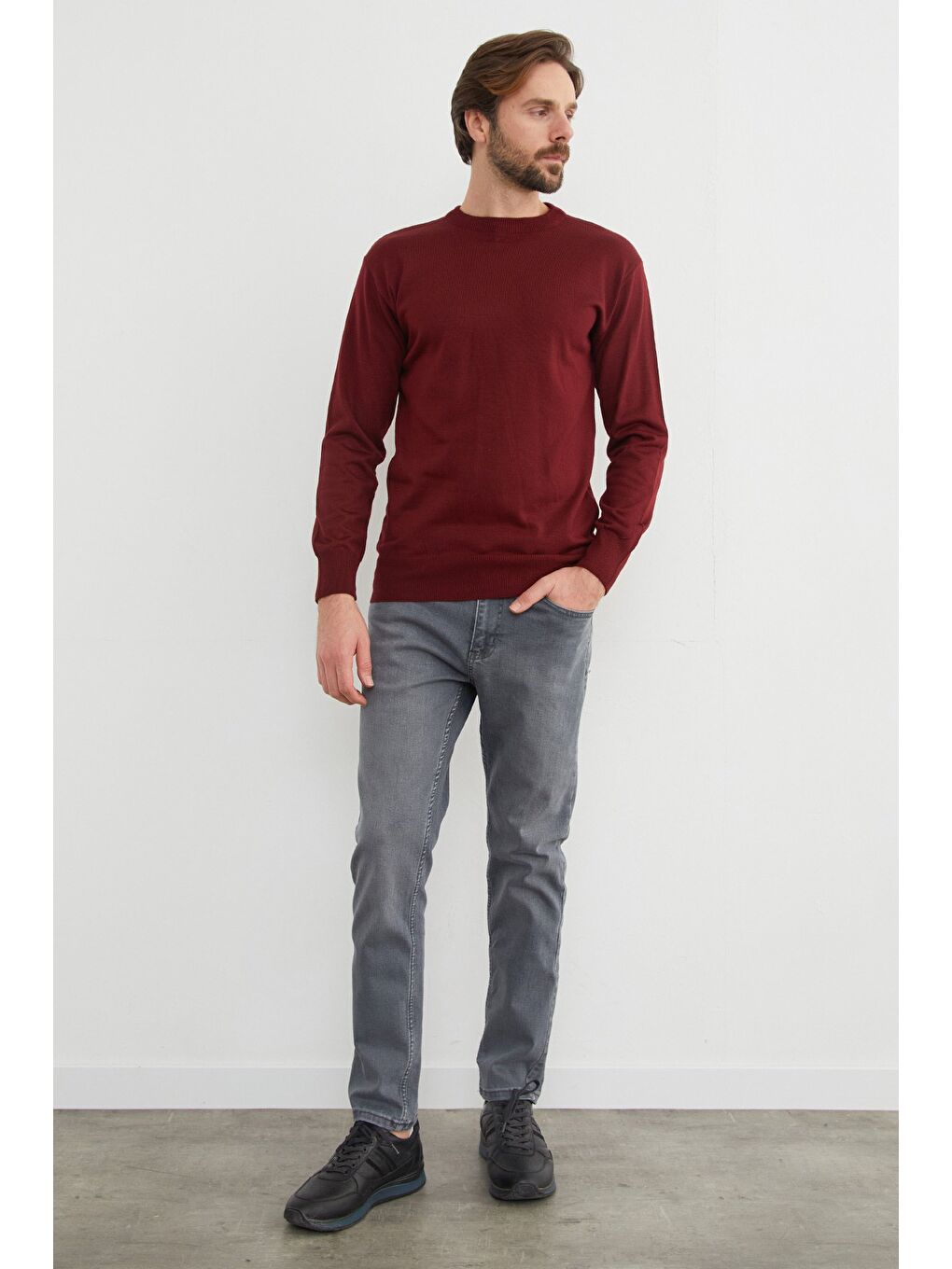 Gri Regular Fit Normal Bel Jean