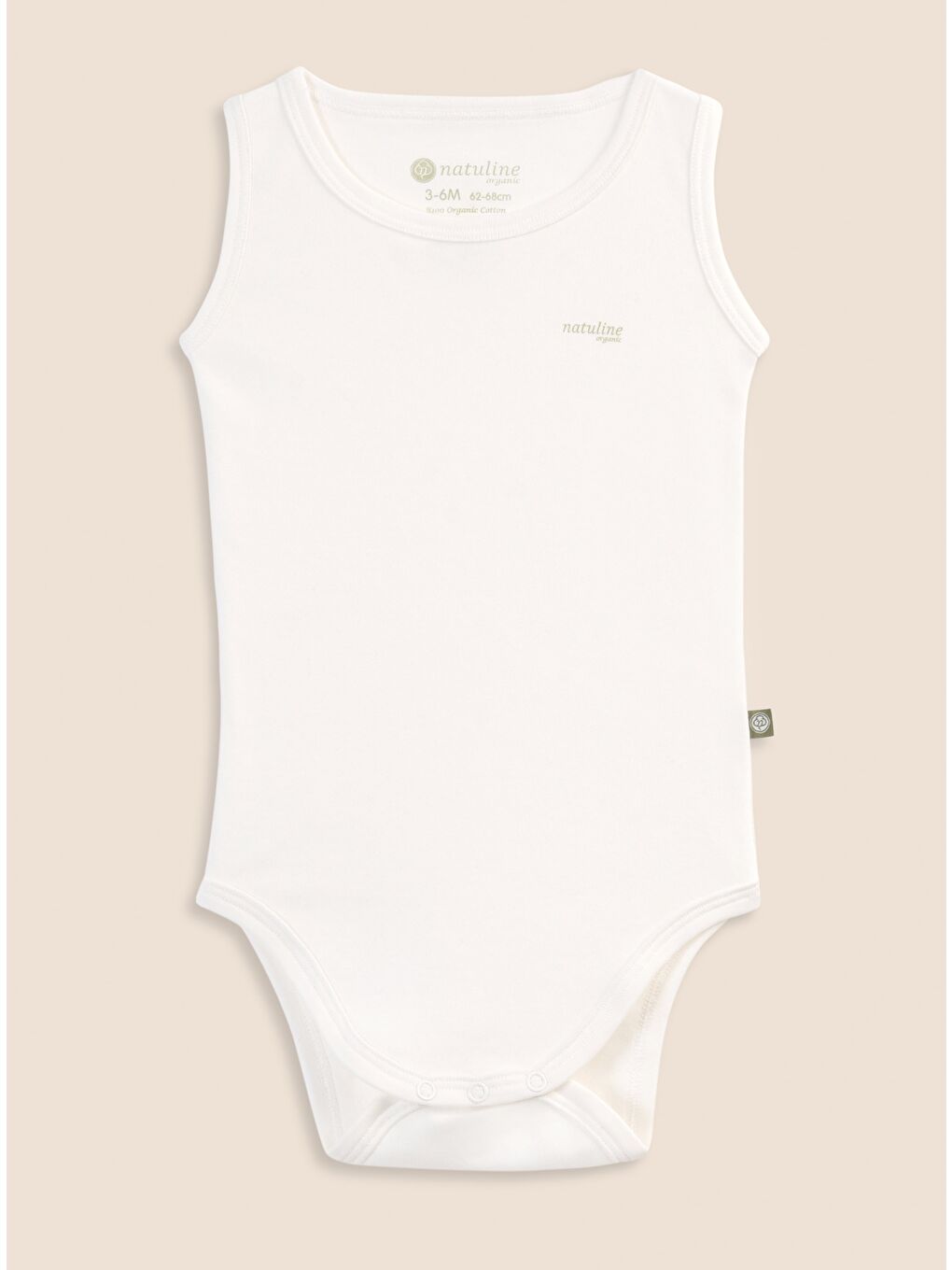 Beyaz Bebek Body Organik Pamuk Sıfır Kol Basic Nature Zıbın 4'lü paket-1