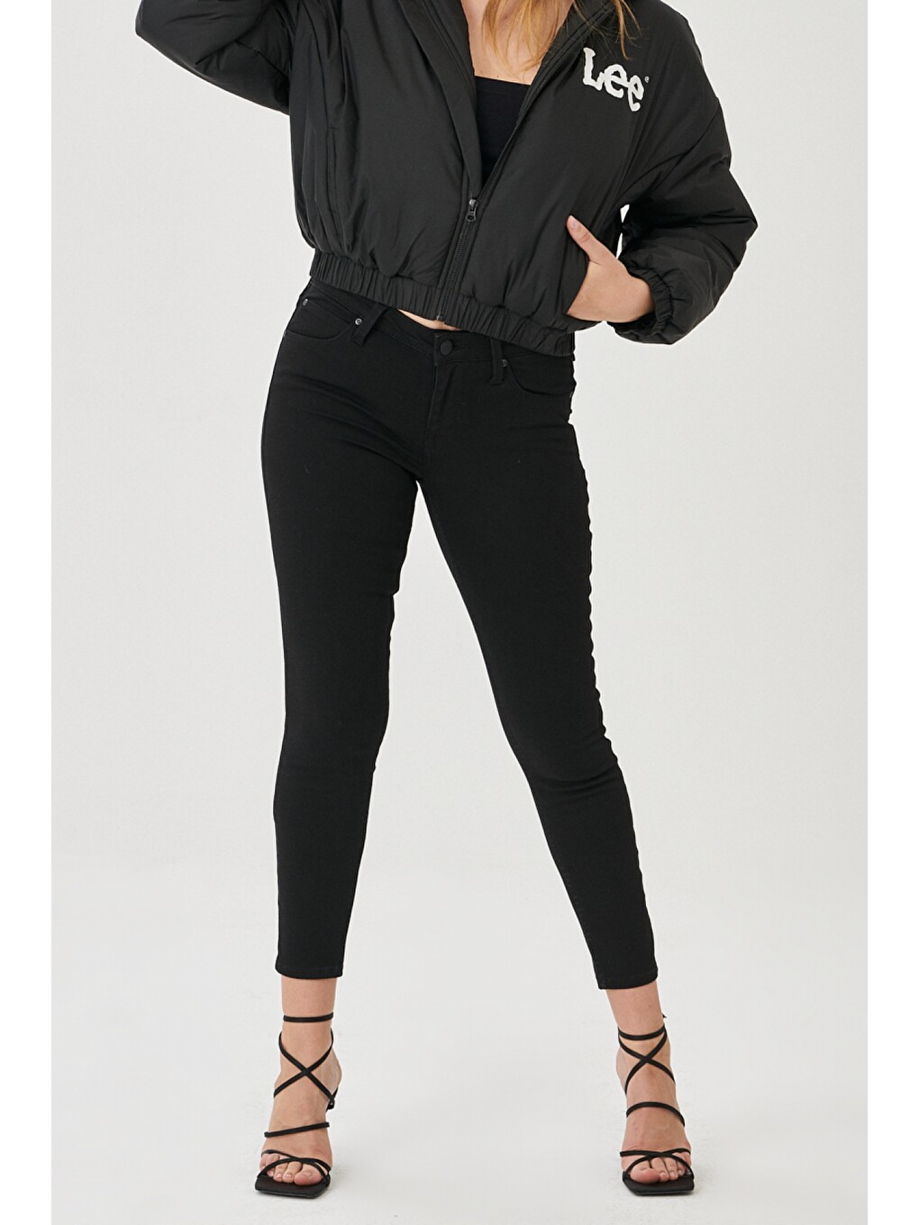 Siyah Scarlett Skinny Fit Denim Esnek Jean Jean Pantolon