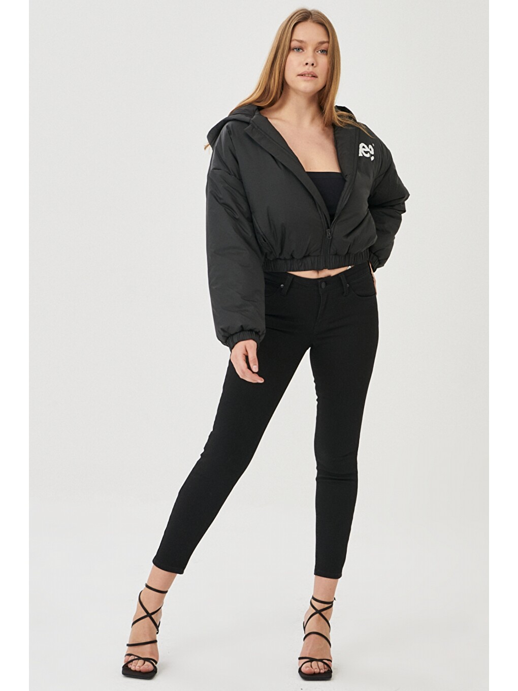 Siyah Scarlett Skinny Fit Denim Esnek Jean Jean Pantolon-2