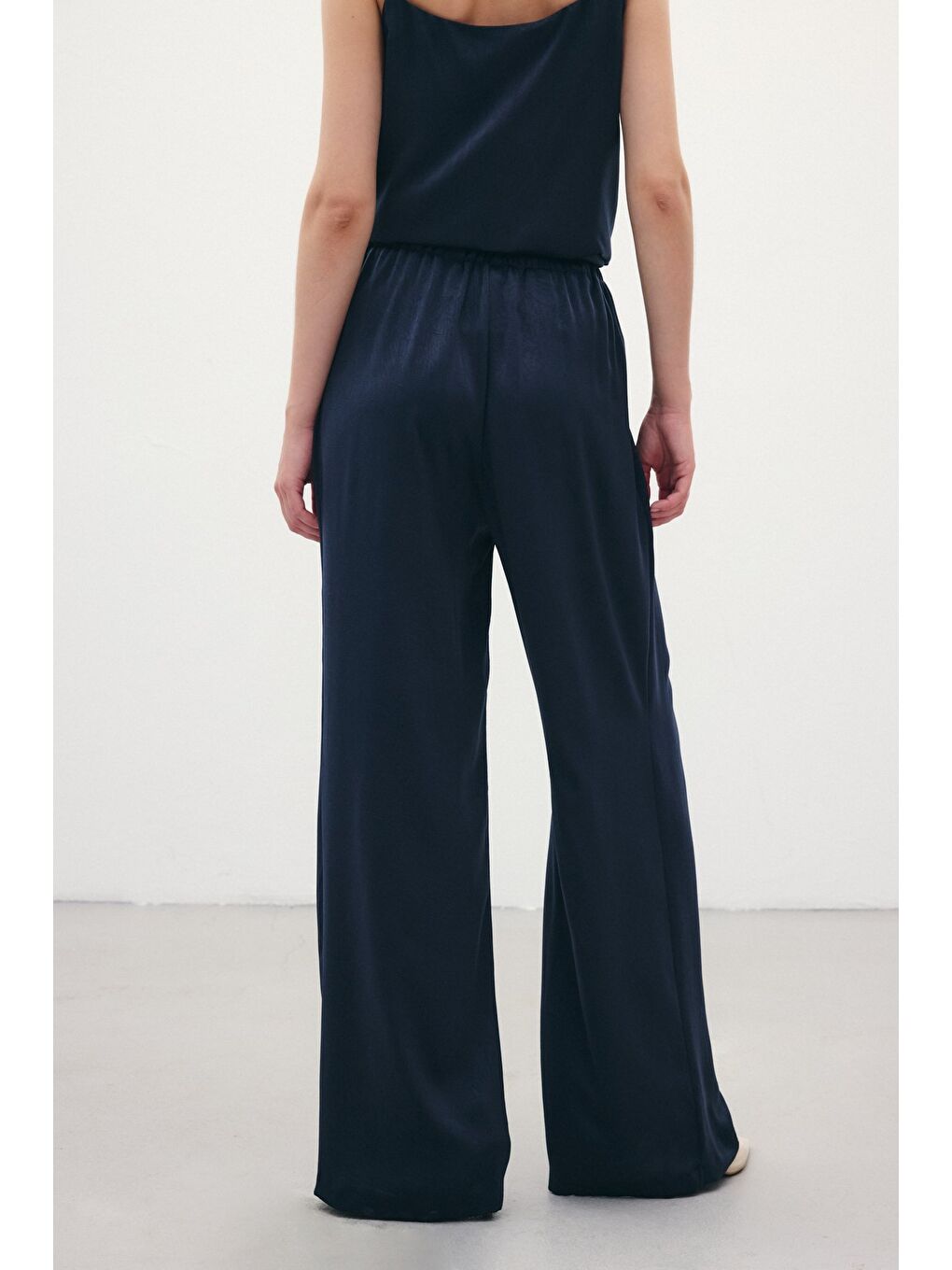 Bağcıklı Salaş Pantolon - Lacivert-7