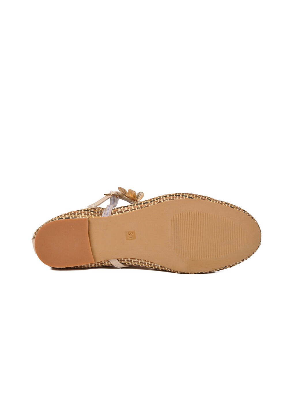 Bej Hafif Tekstil Kadın Babet Ayakkabı 697144 Z-4