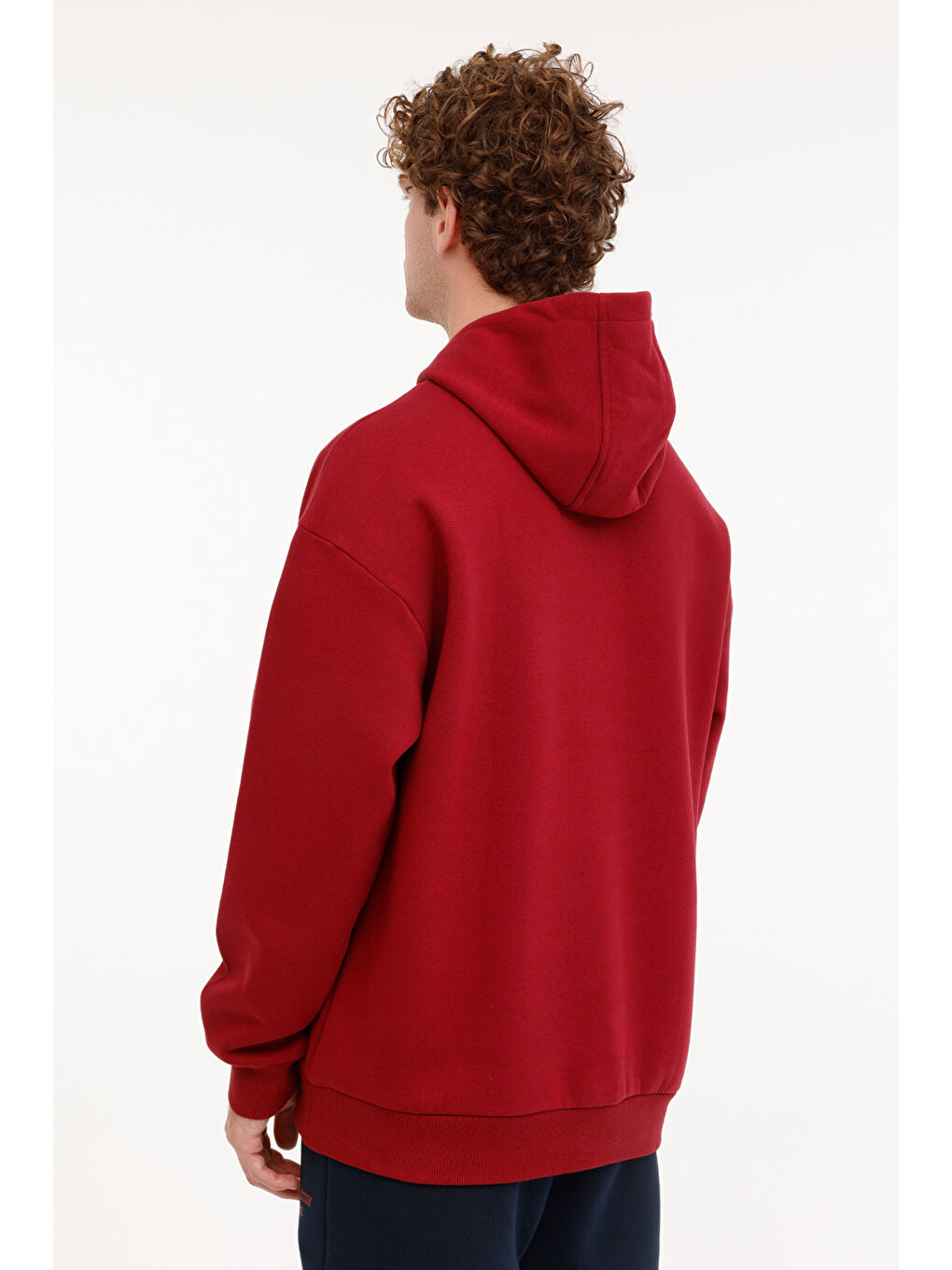 ML MIKE 17CTY112 4PR Bordo Erkek Kapüşonlu Sweatshirt-1