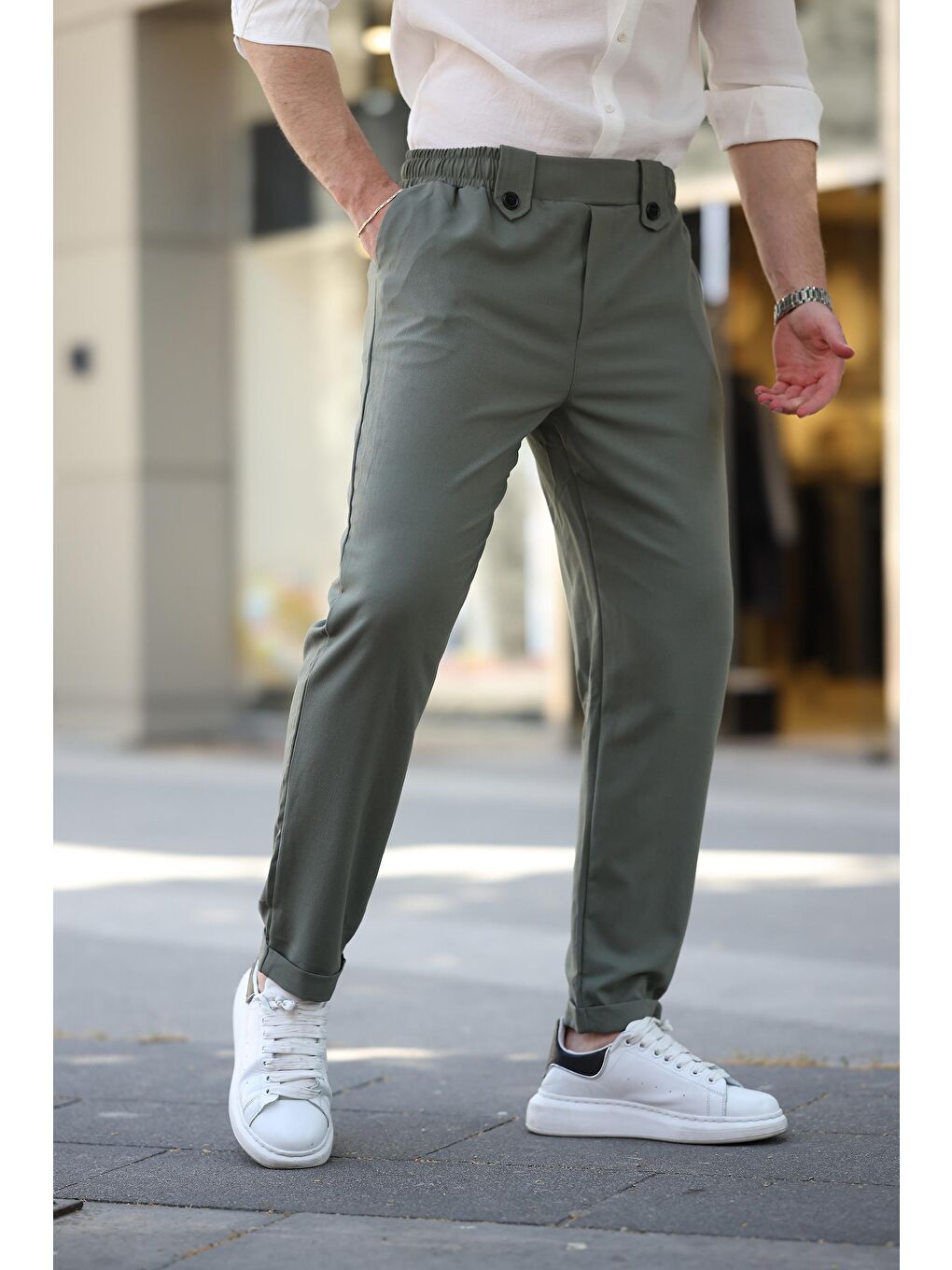 Çağla Yeşili Regular Fit Erkek Pantolon E6574-7