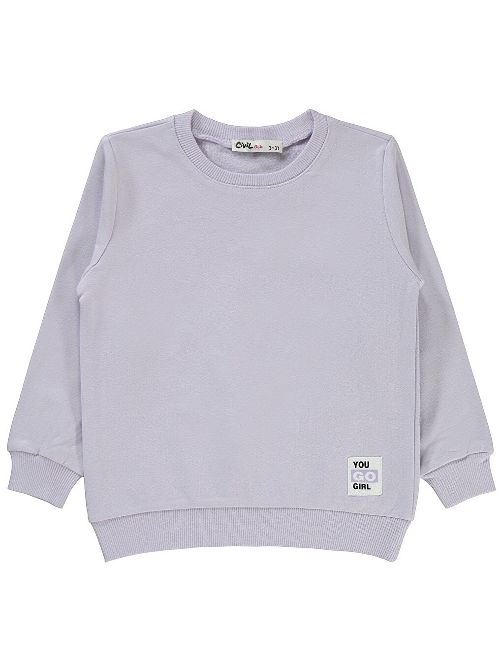 Girls Basic 2-5 Yaş Sweatshirt - Lila