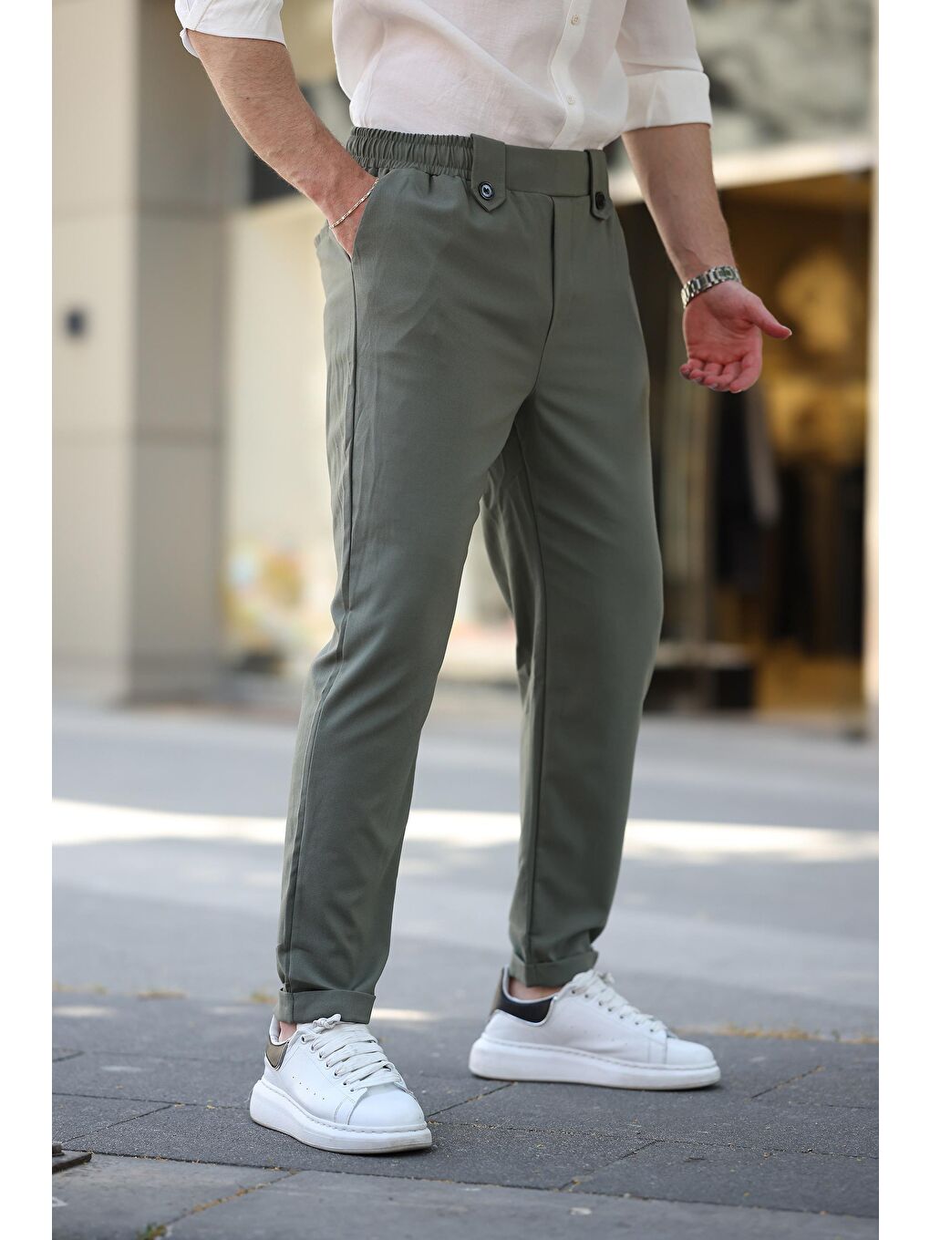 Çağla Yeşili Regular Fit Erkek Pantolon E6574-8