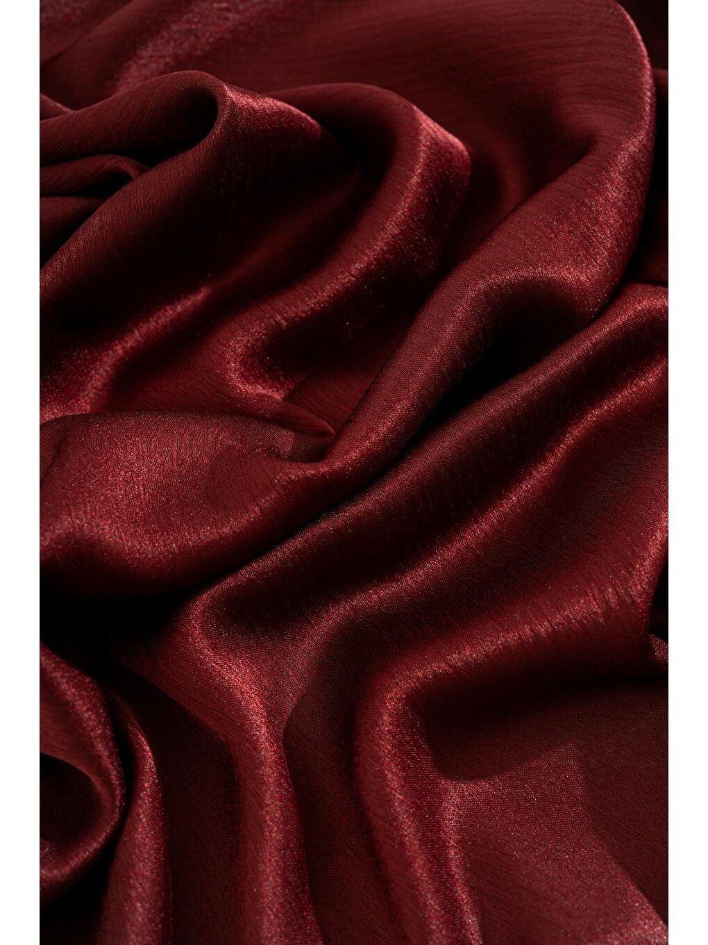 Bordo Kadın Kırışmaz Janjan Şal 185*70 Cm-1