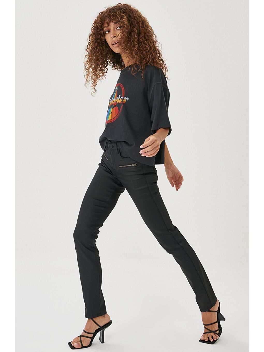 Siyah Slim Fit Dar Kesim Denim Esnek Jean Jean Pantolon-3