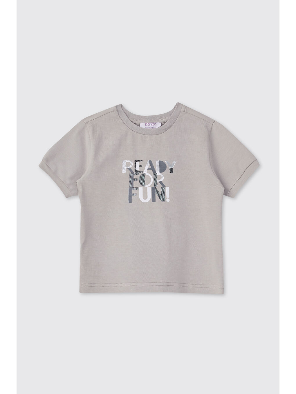 Erkek Bebek Baskılı Gri Tişört