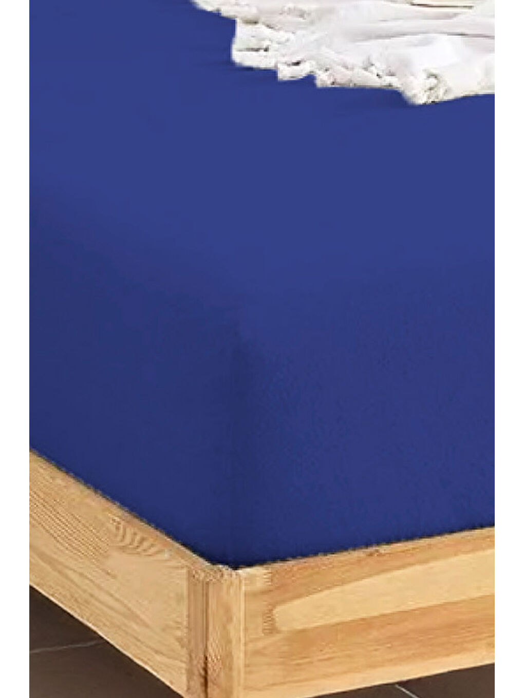 Penye Lastikli Çarşaf Pamuklu Jersey OrtaBoy Tek Kişilik 120x200cm Lacivert-1