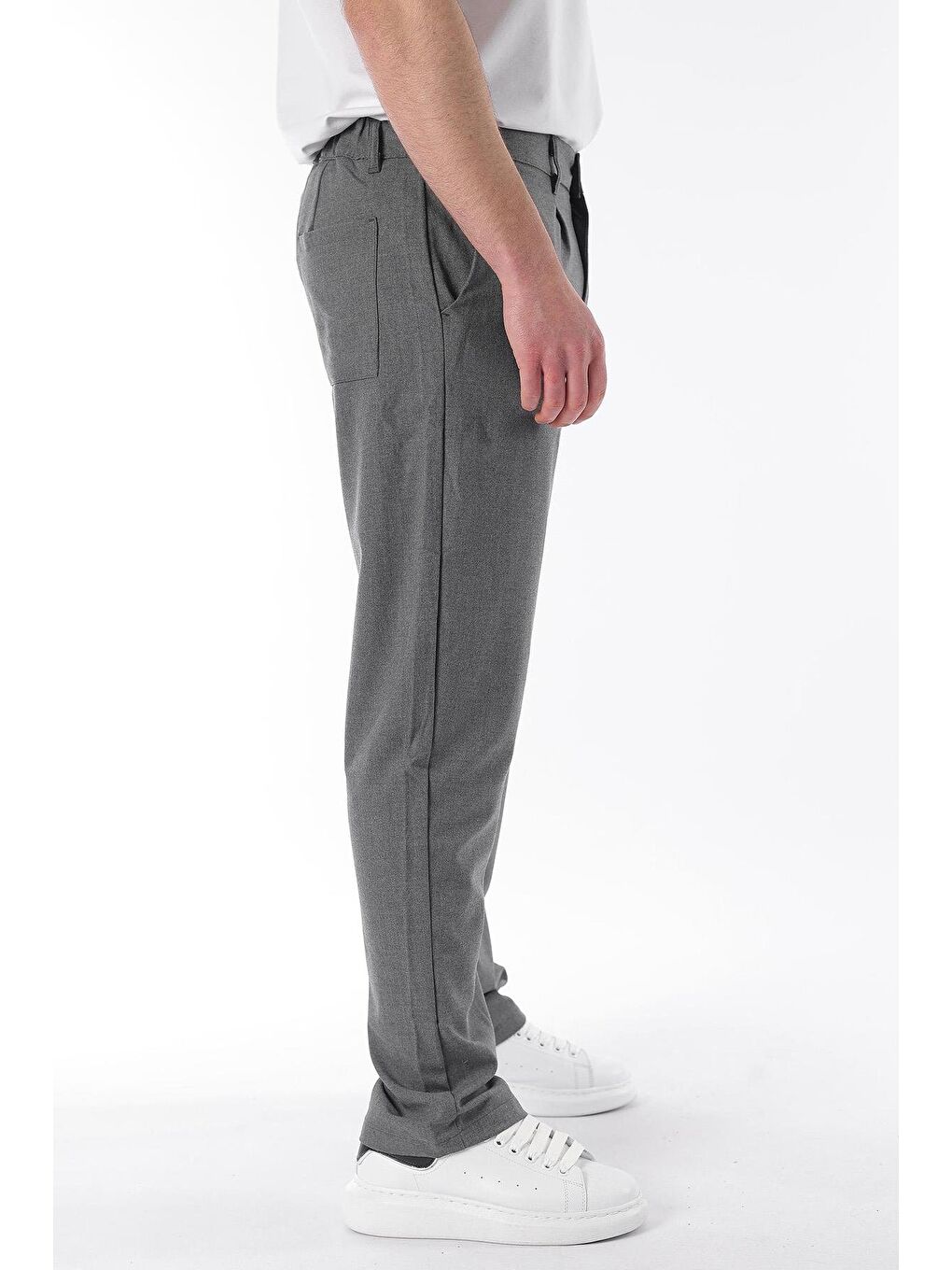 Antrasit Regular Fit Düz Kesim Yan Cepli Erkek Pantolon 6540-5