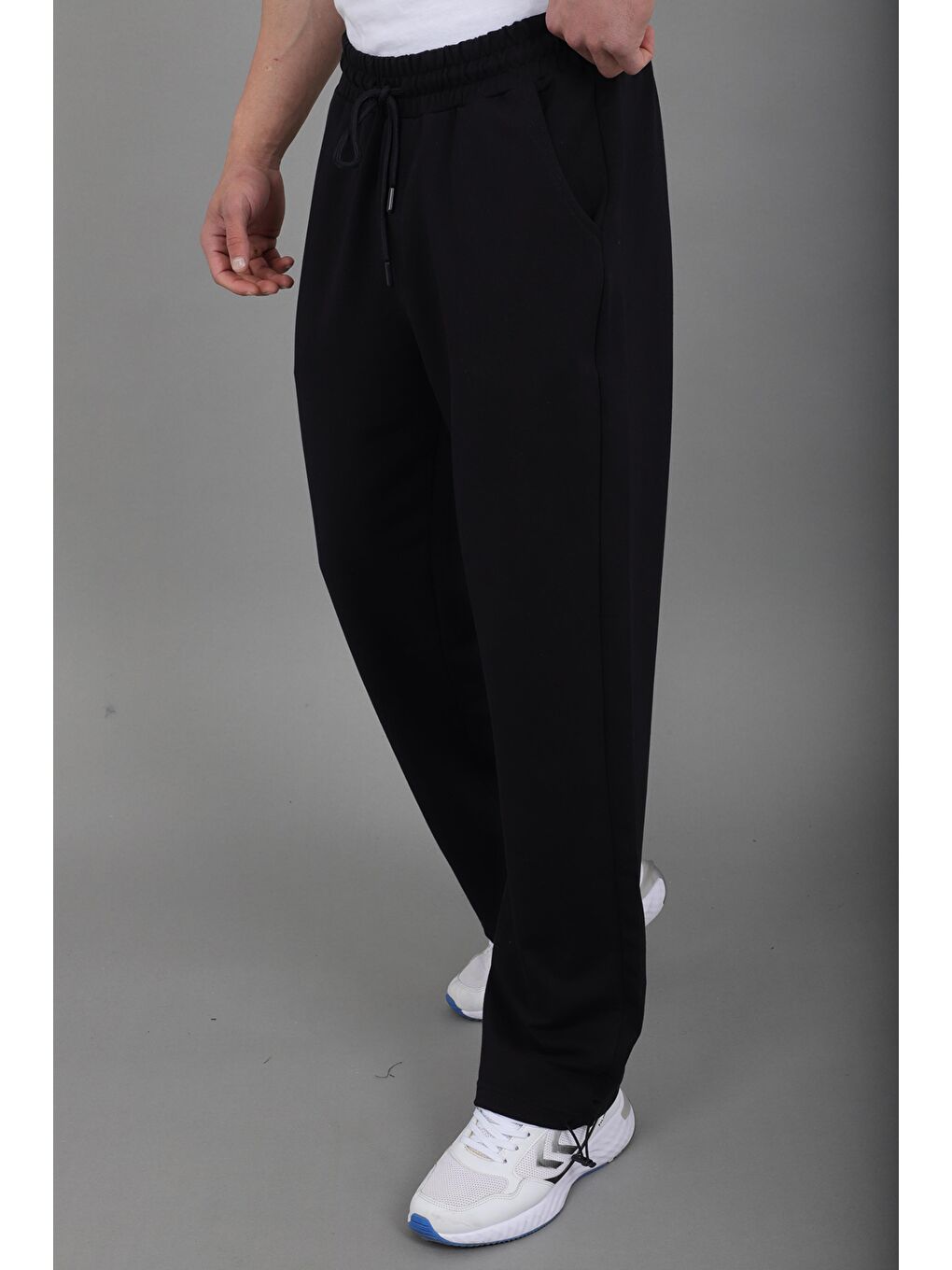 Lacivert Düz 2 İp Baggy Eşofman Altı SPR_70135-1